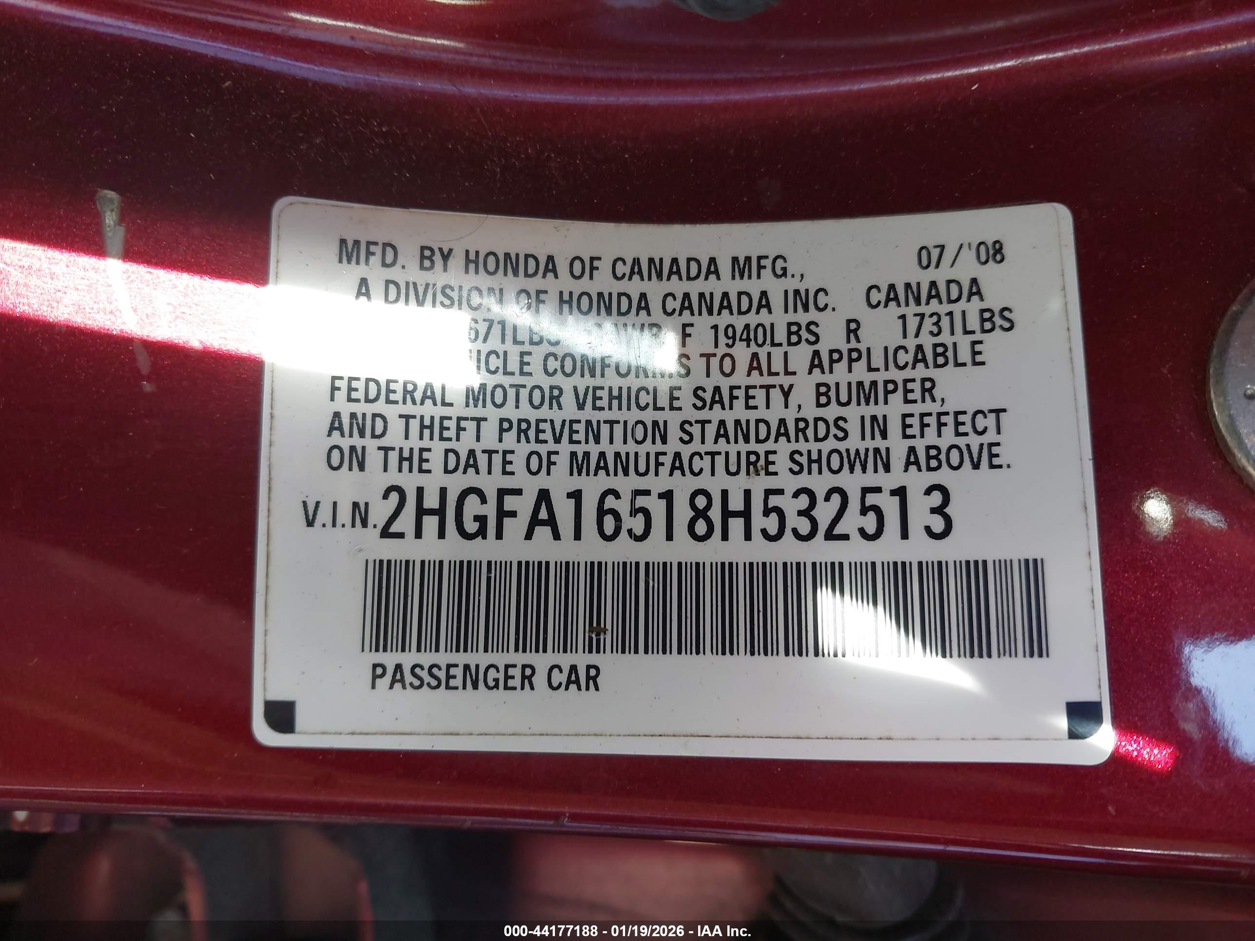 HONDA CIVIC image 9