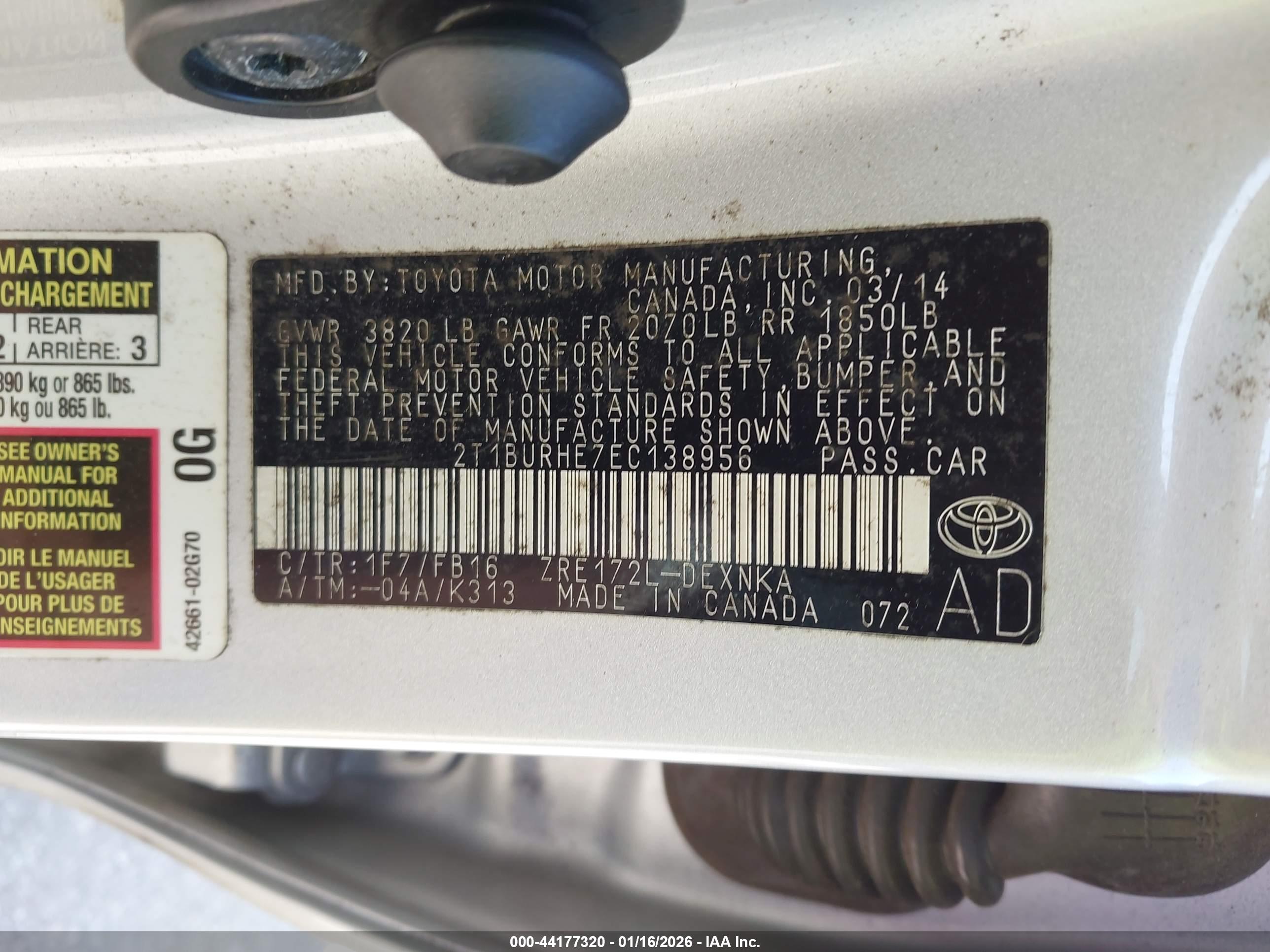 TOYOTA COROLLA image 9