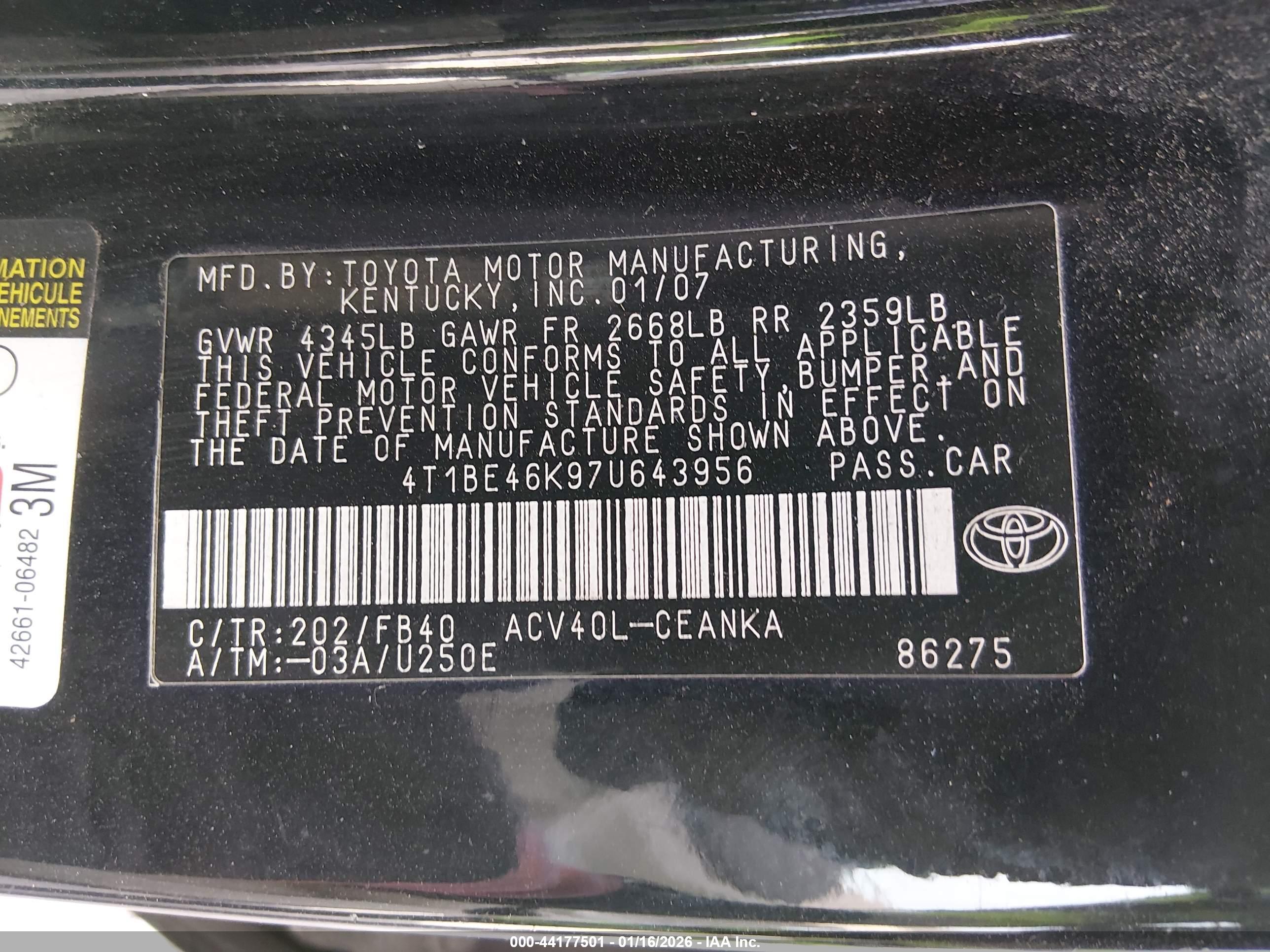 TOYOTA CAMRY image 9