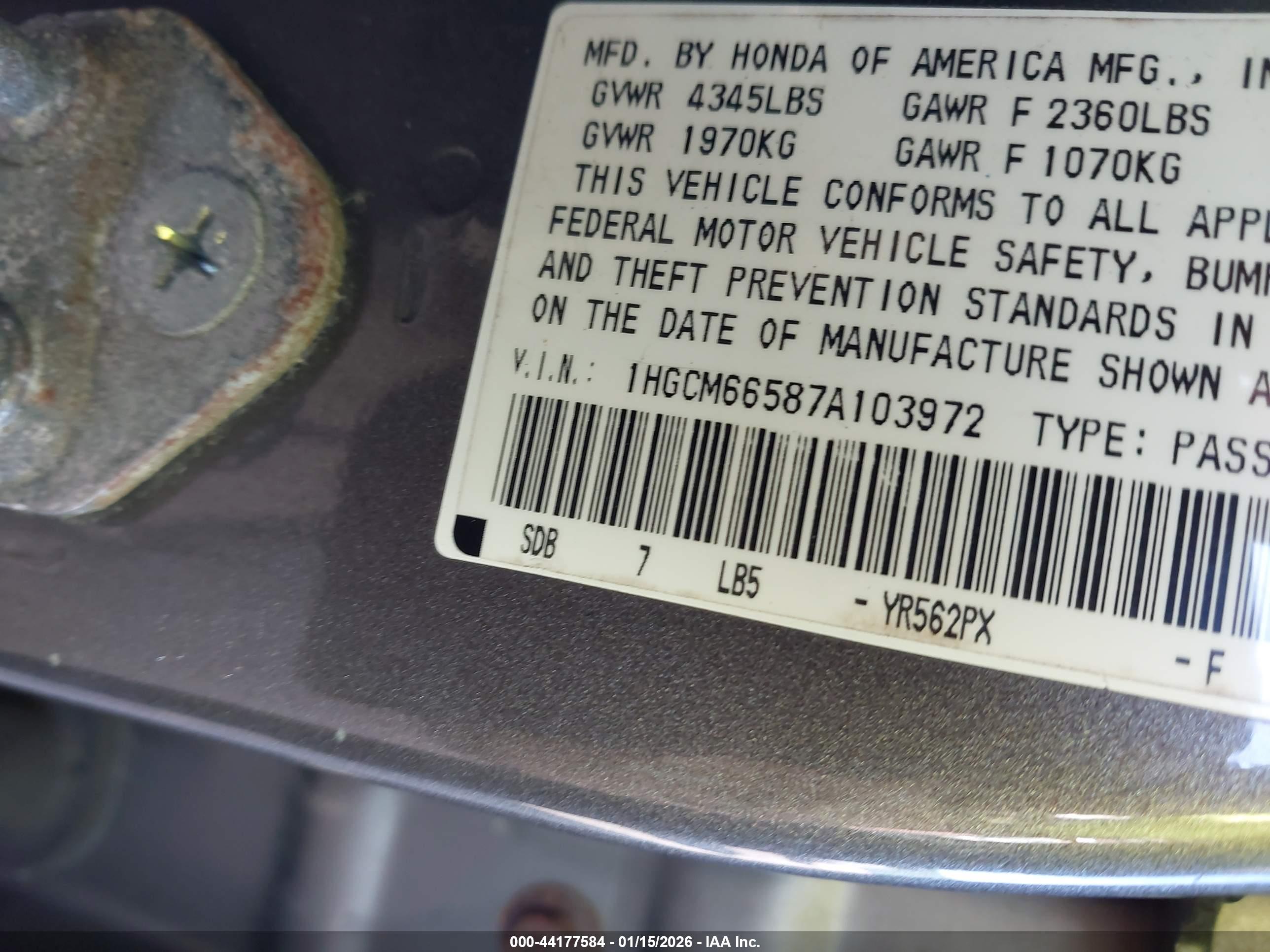 HONDA ACCORD image 9