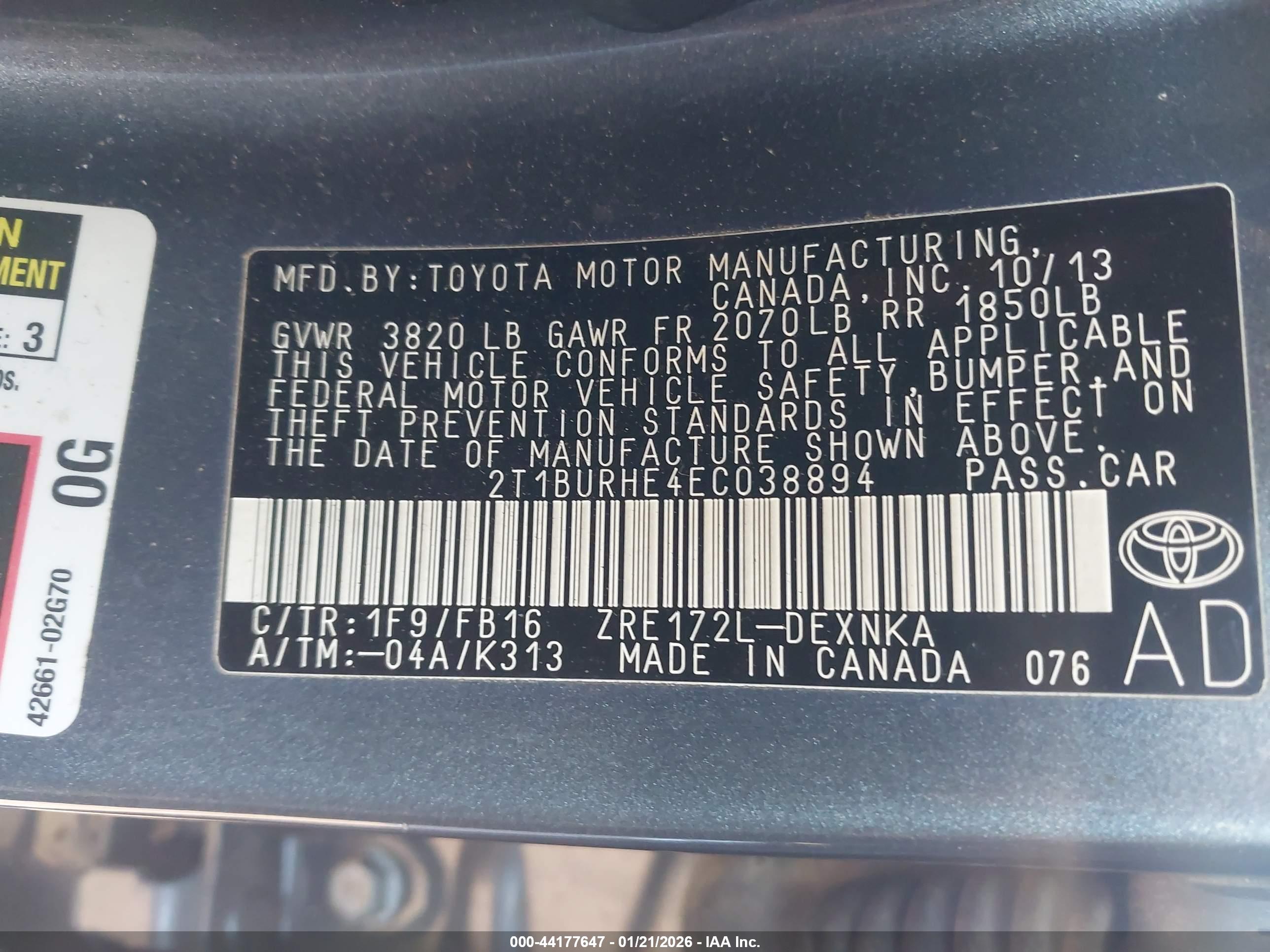 TOYOTA COROLLA image 9