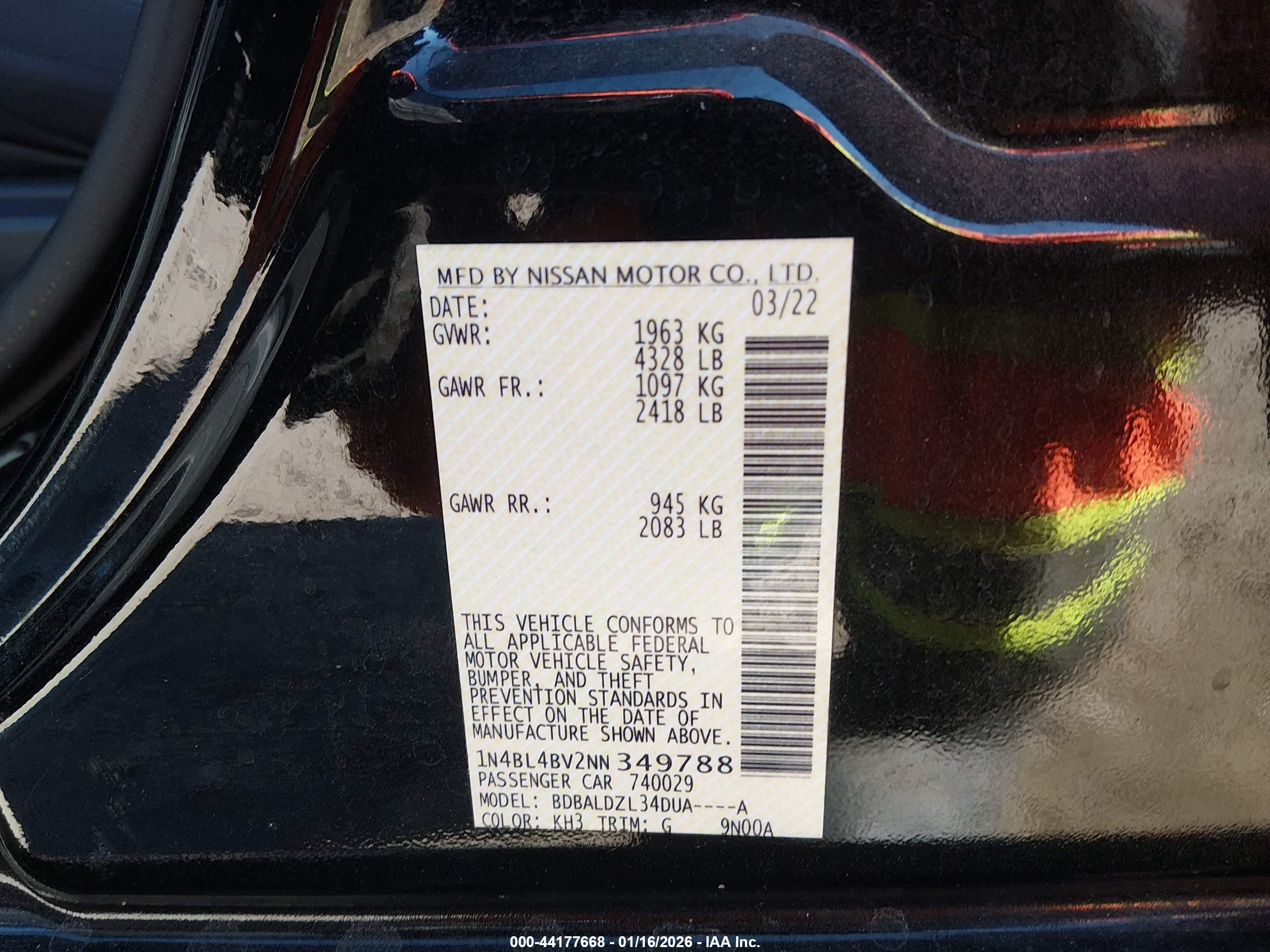 NISSAN ALTIMA image 9
