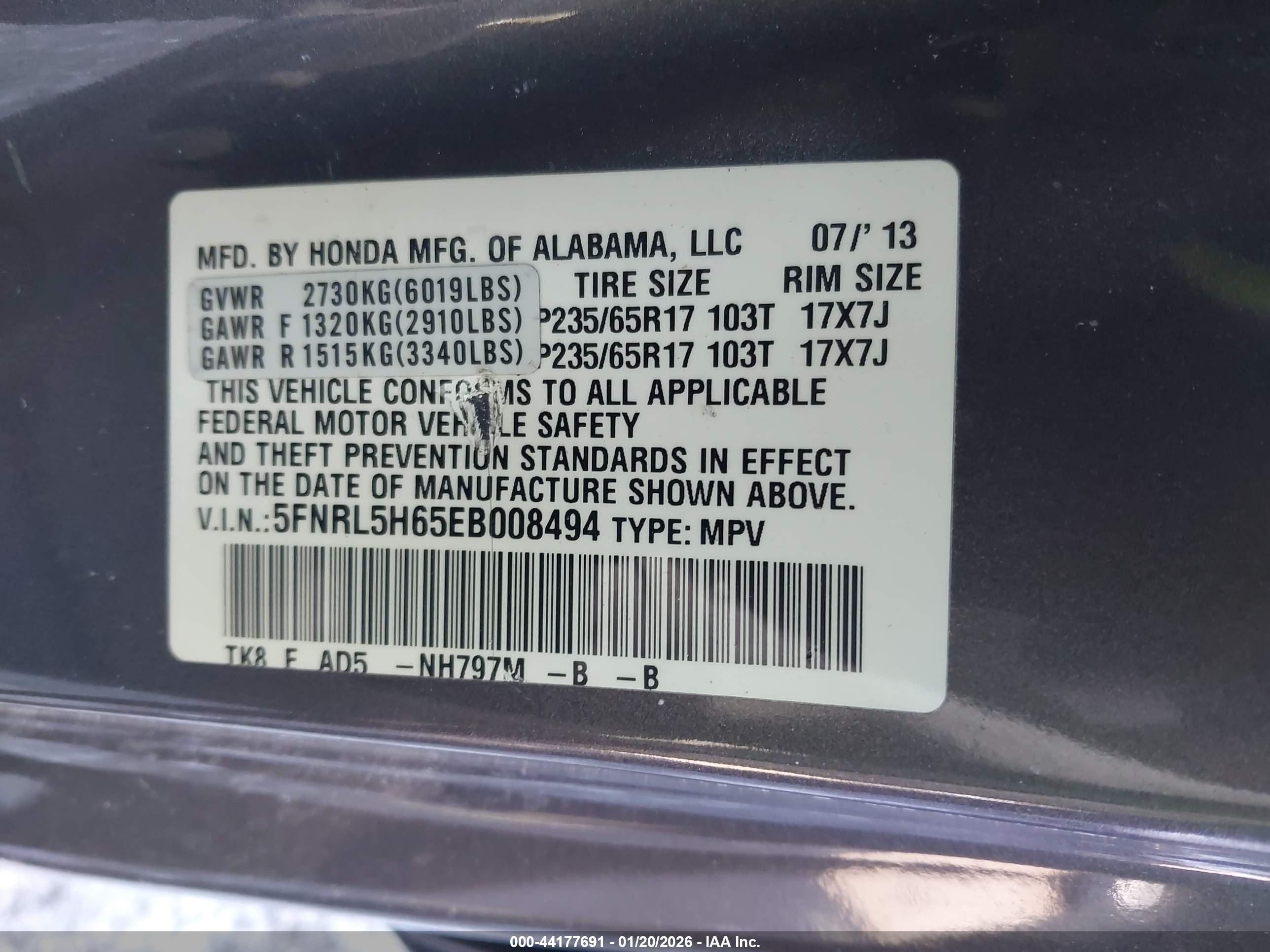 HONDA ODYSSEY image 9