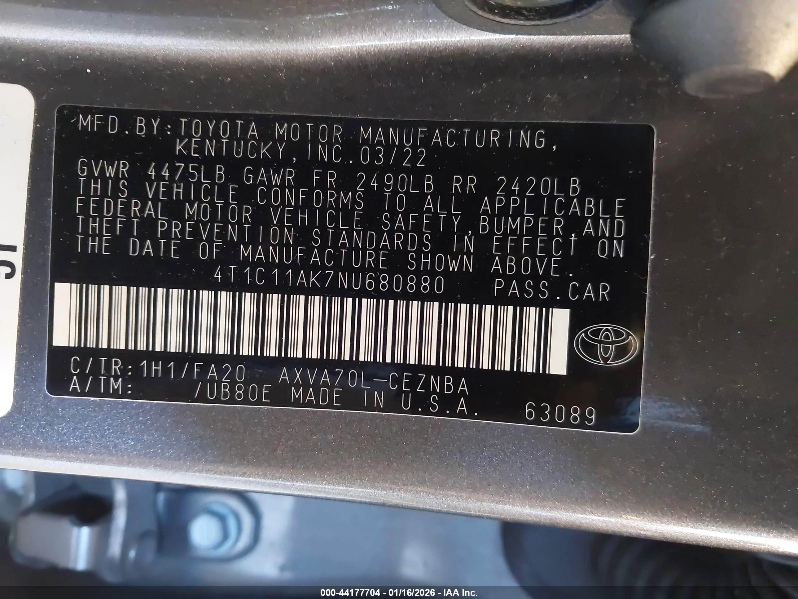 TOYOTA CAMRY image 9