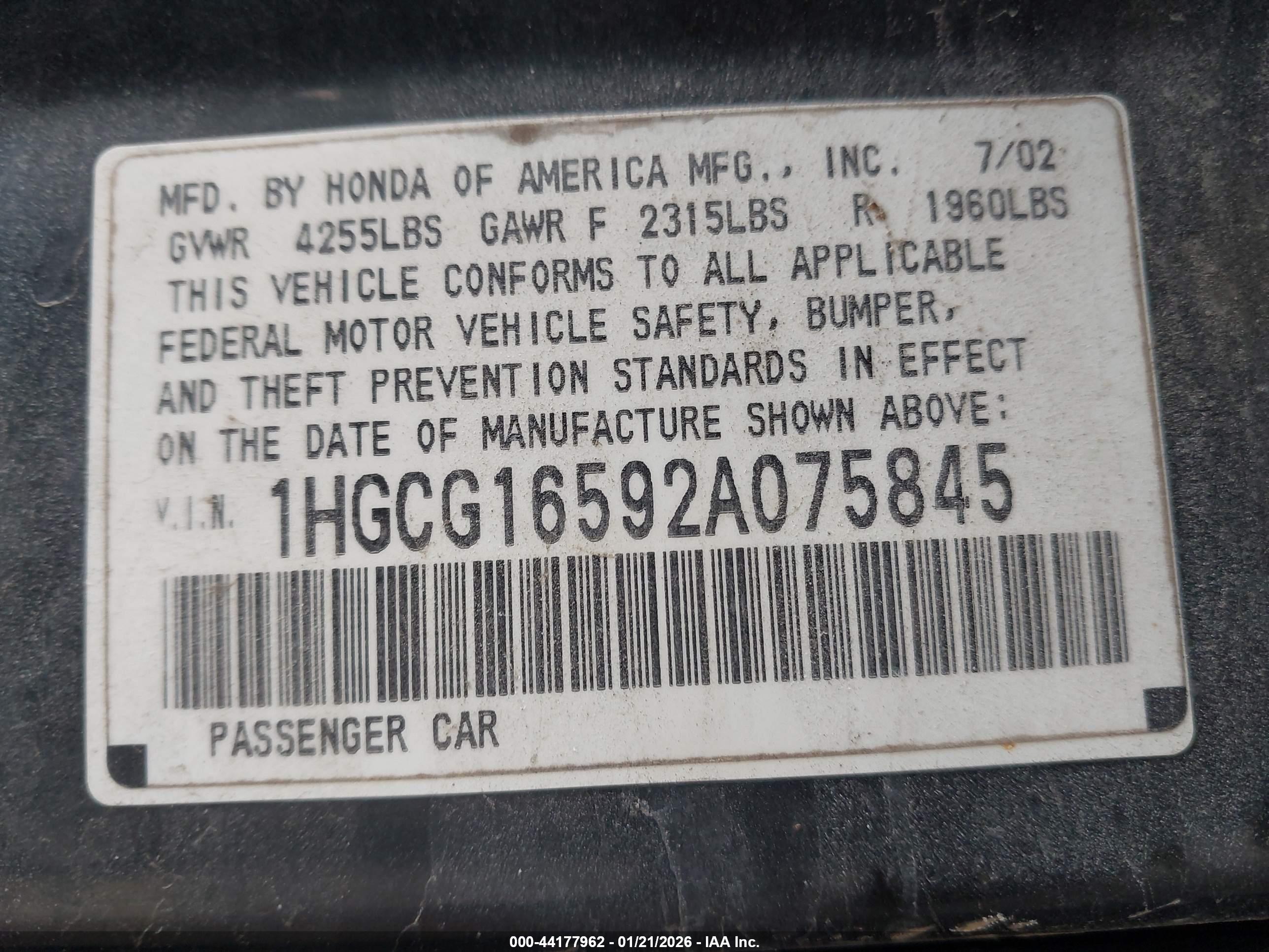 HONDA ACCORD image 9