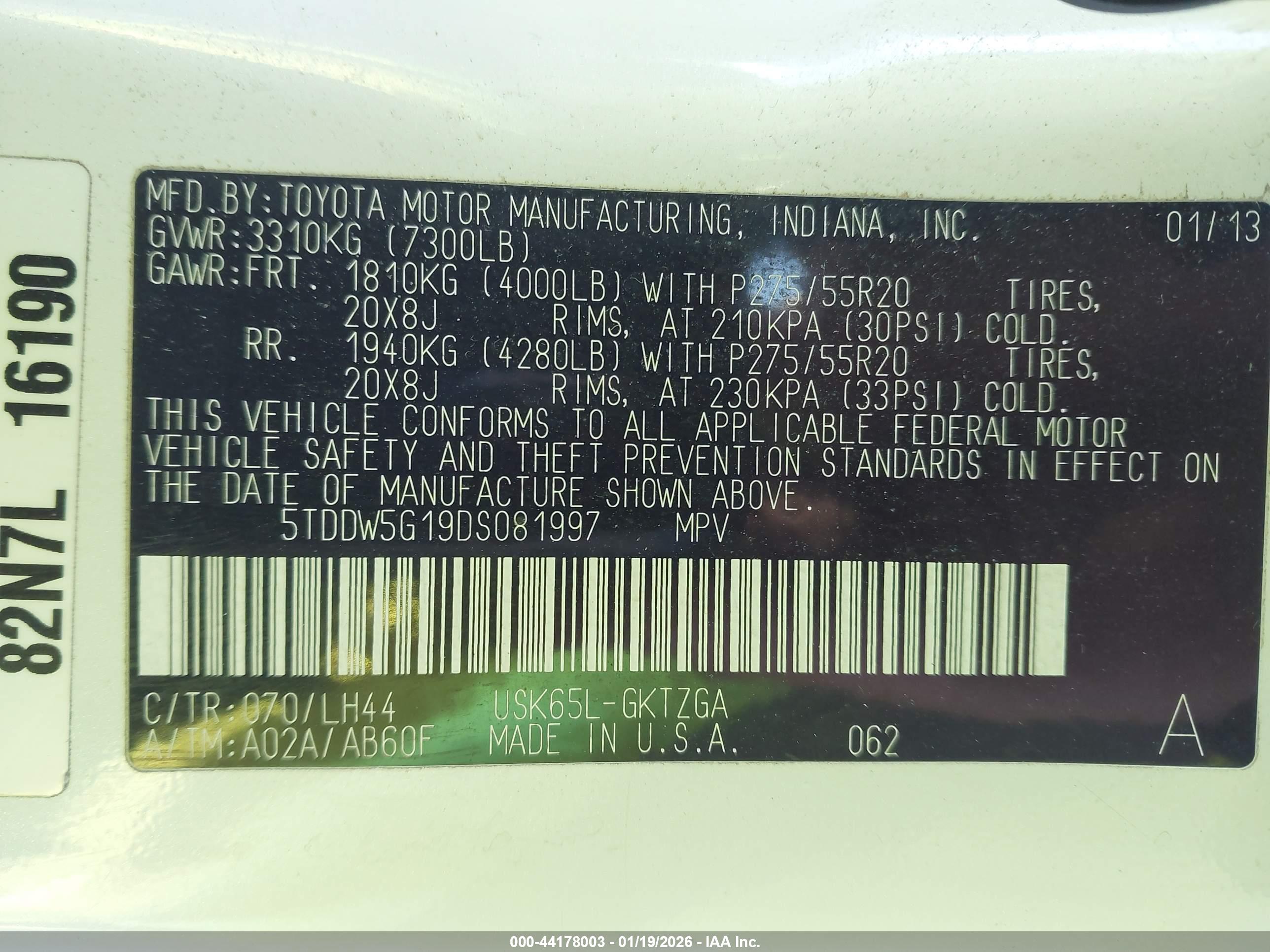 TOYOTA SEQUOIA image 9