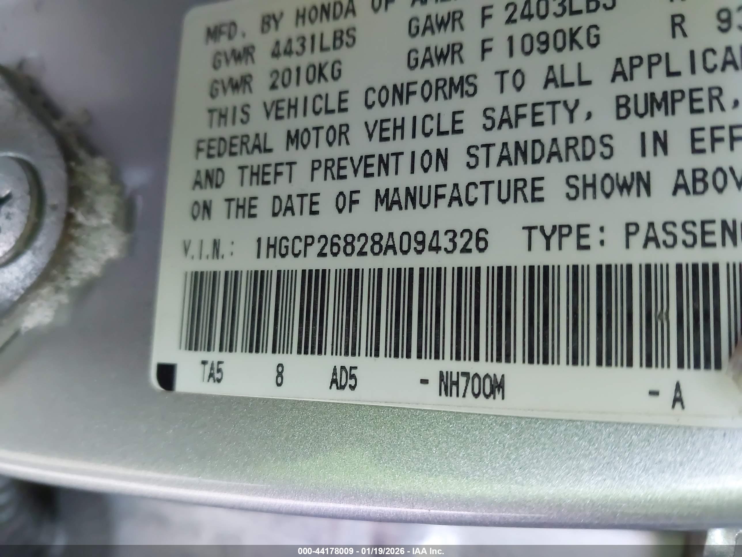 HONDA ACCORD image 9