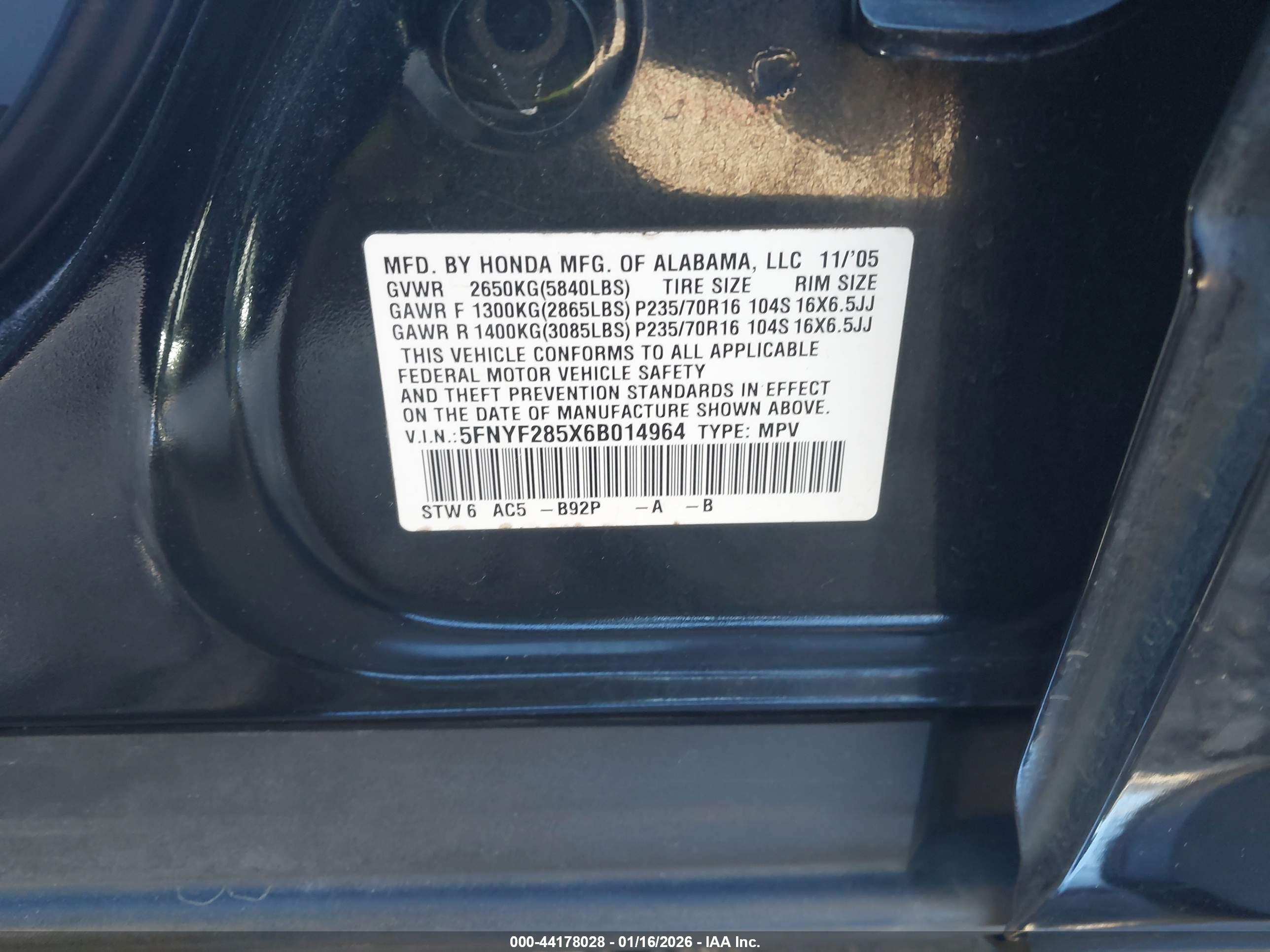 HONDA PILOT image 9