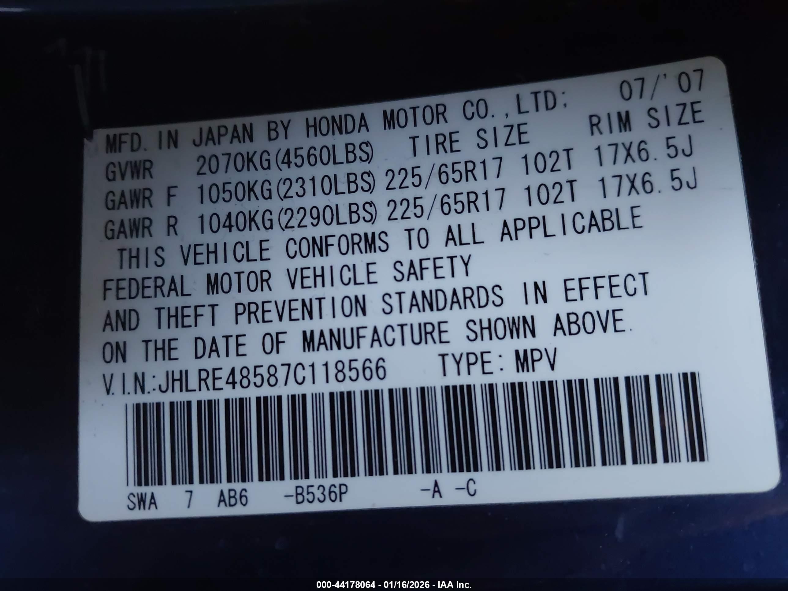 HONDA CR-V image 9