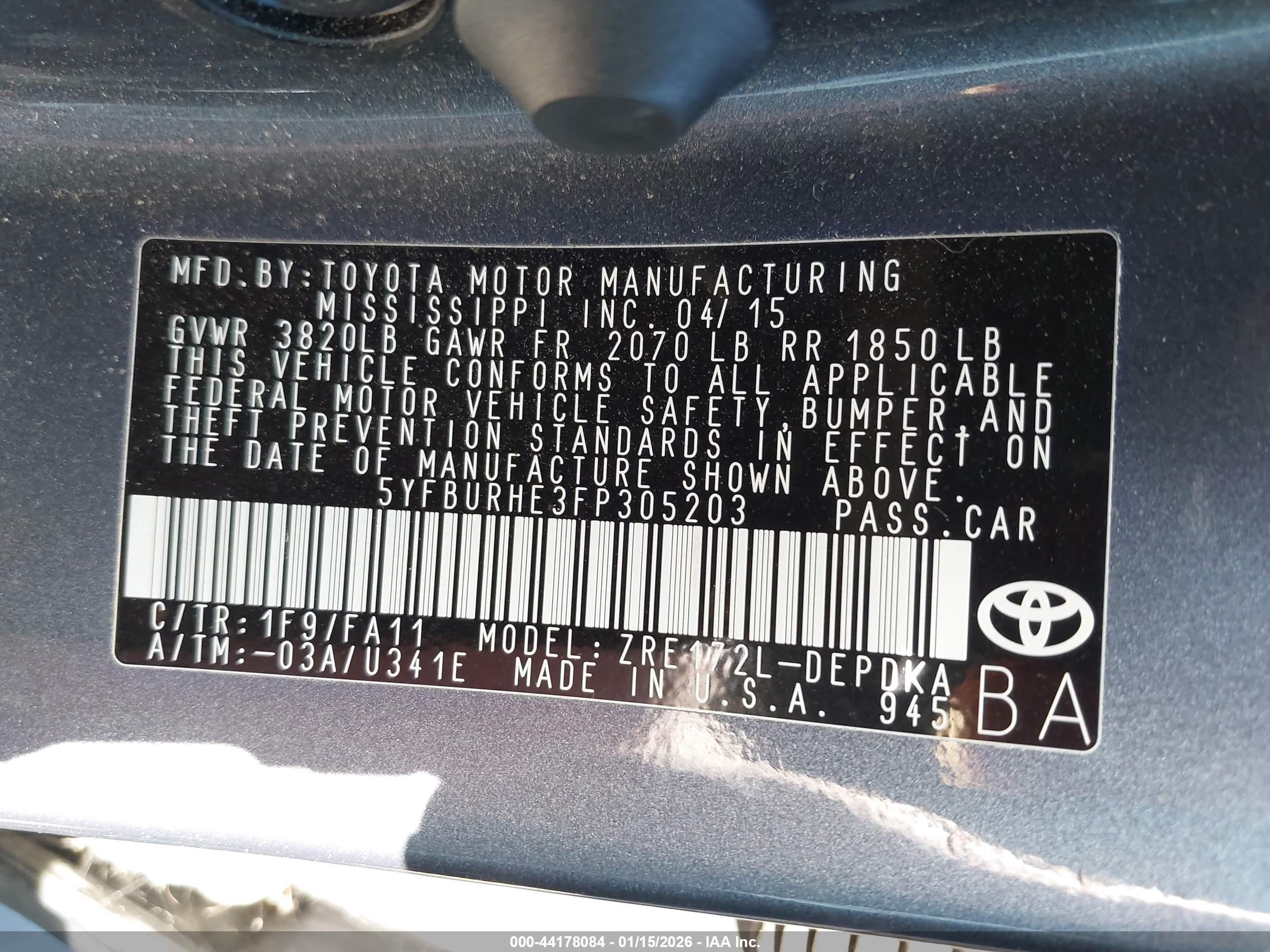 TOYOTA COROLLA image 9