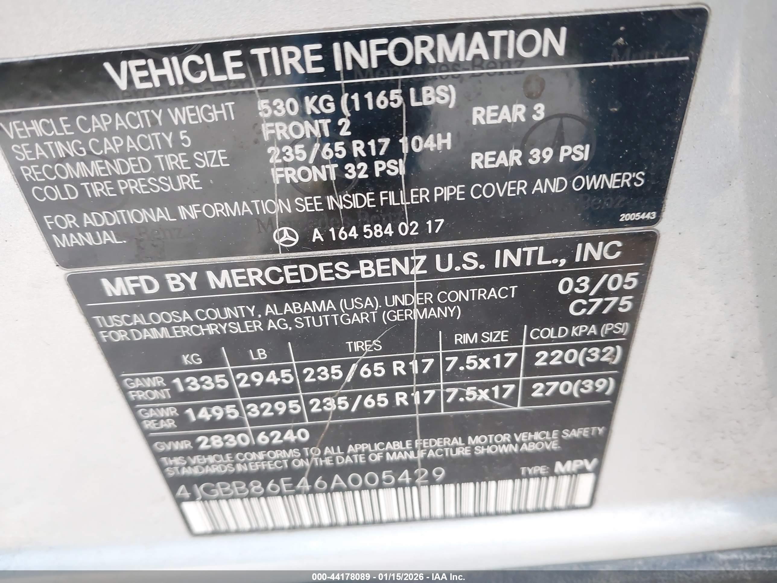 MERCEDES-BENZ ML image 9