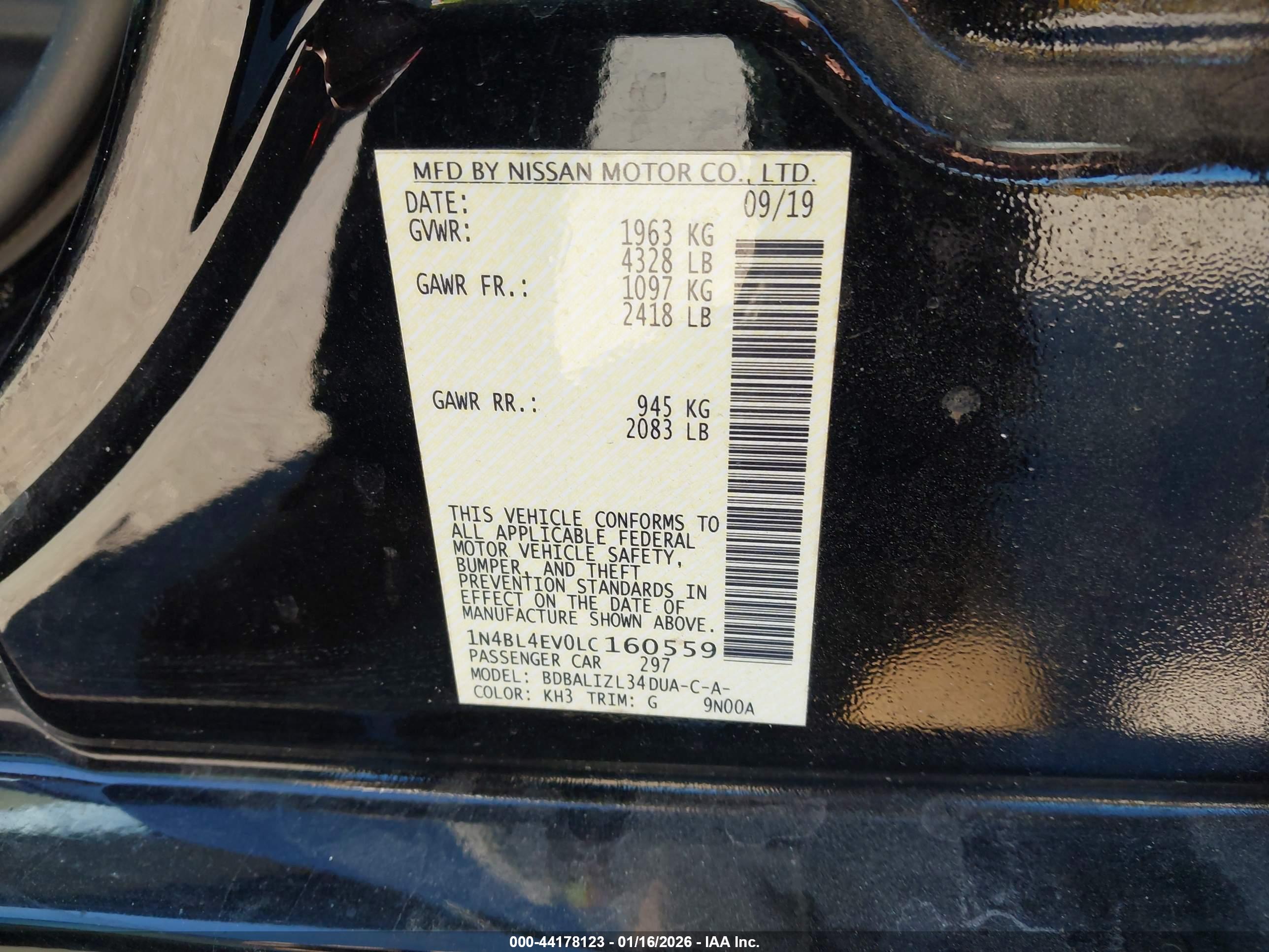 NISSAN ALTIMA image 9