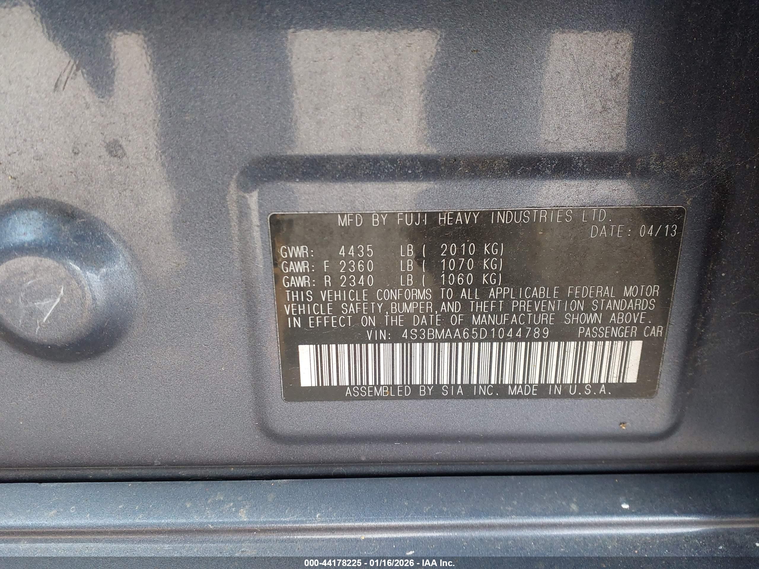 SUBARU LEGACY image 9