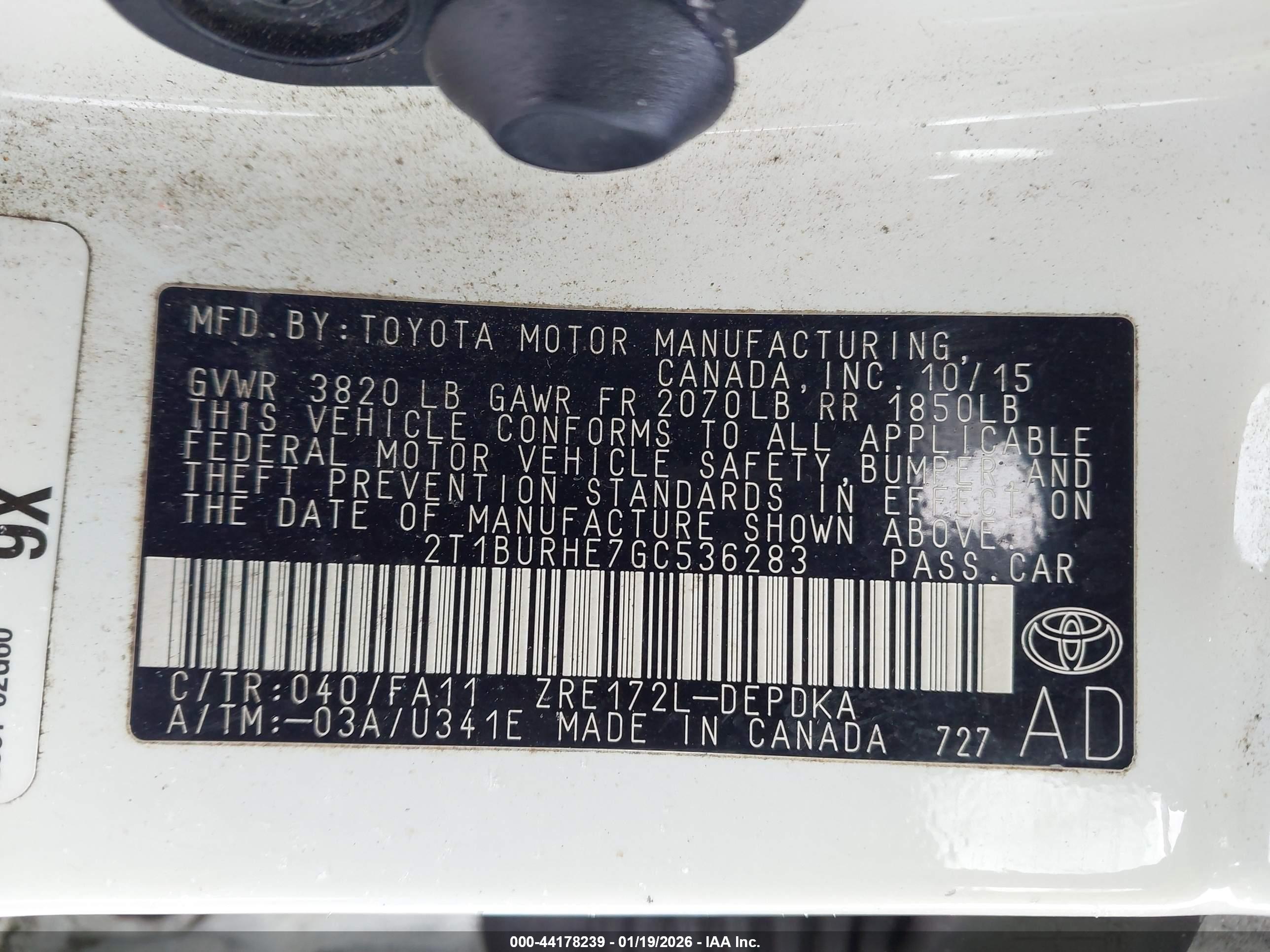 TOYOTA COROLLA image 9