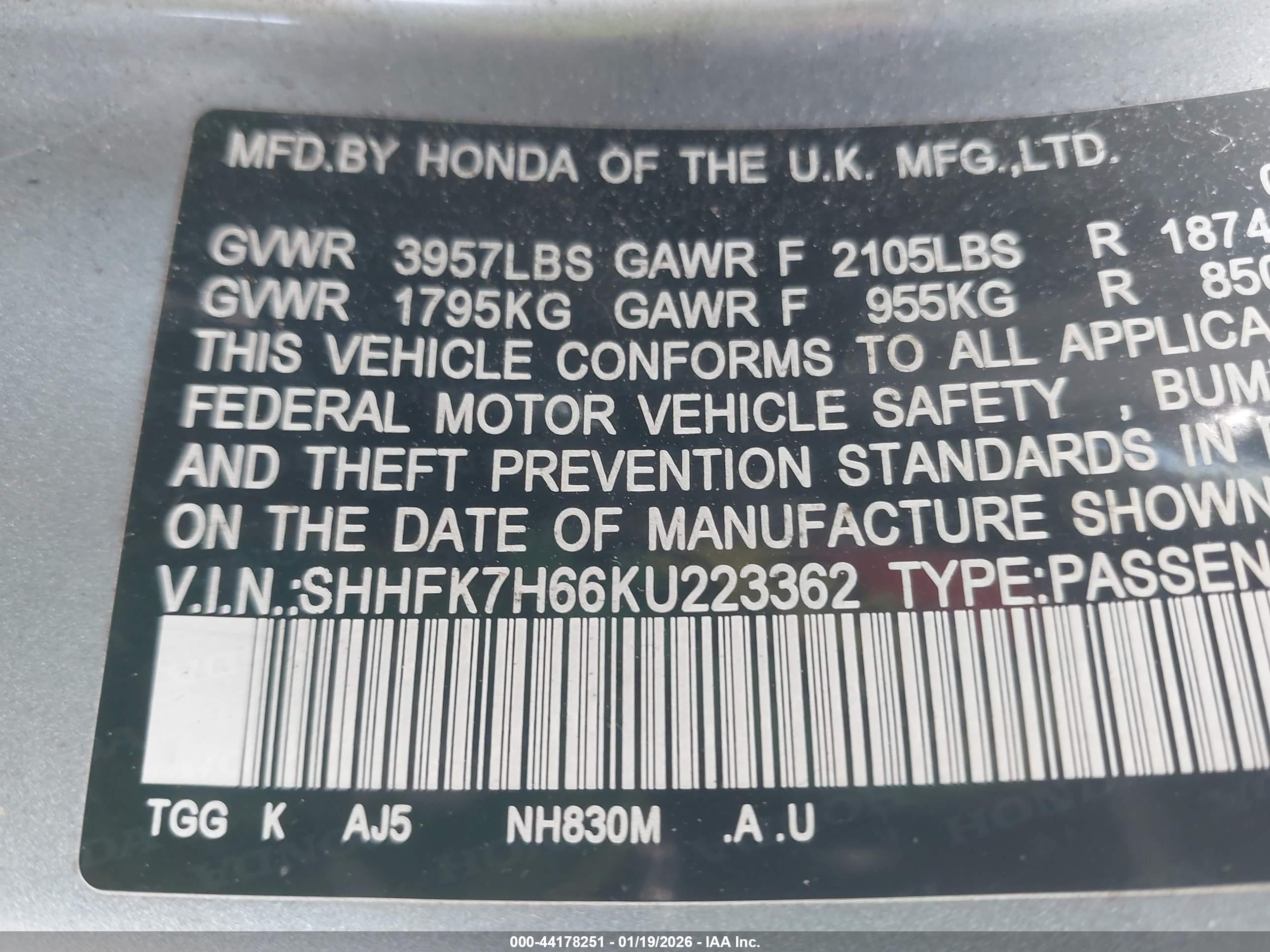 HONDA CIVIC image 9