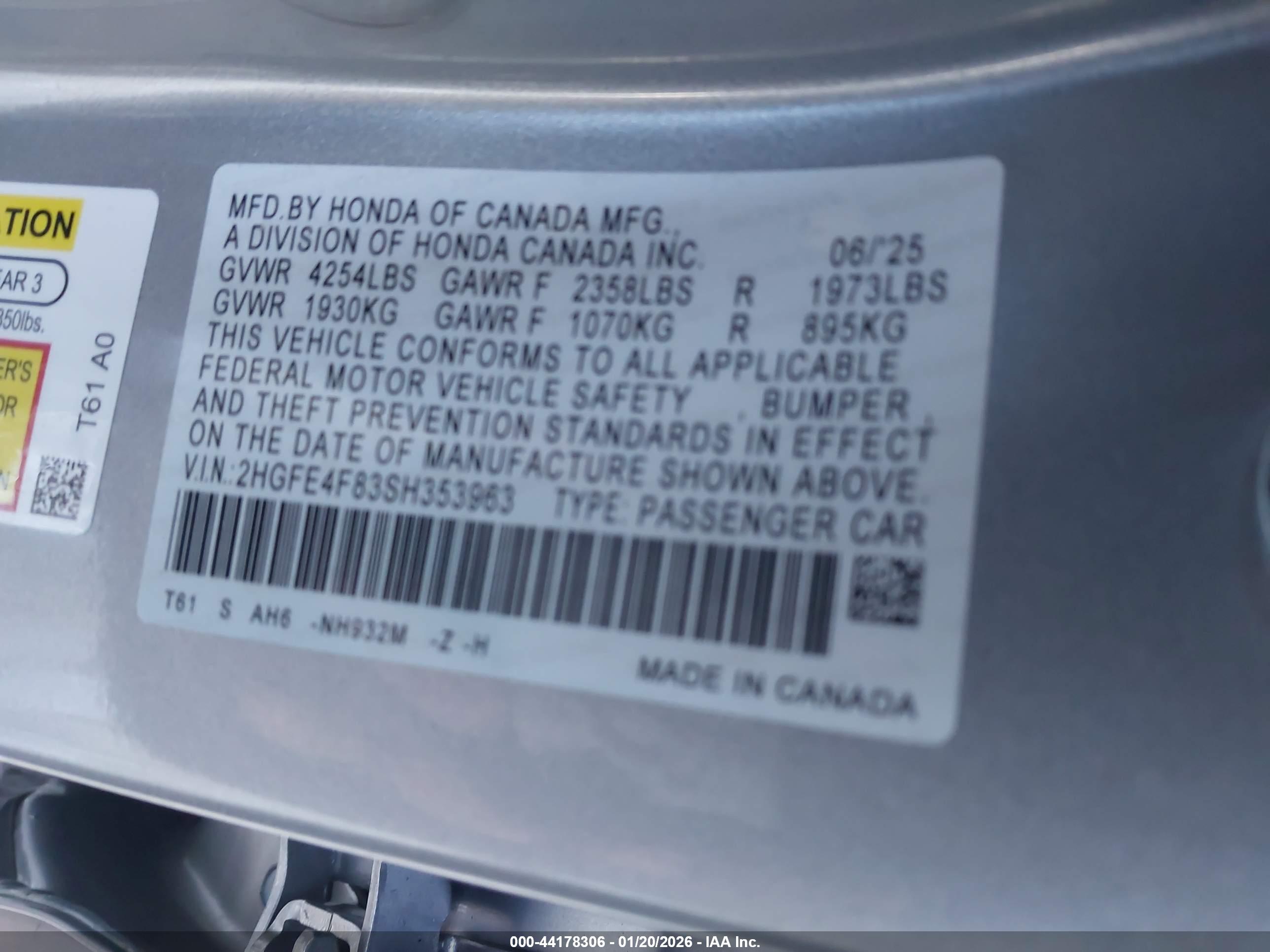 HONDA CIVIC image 9