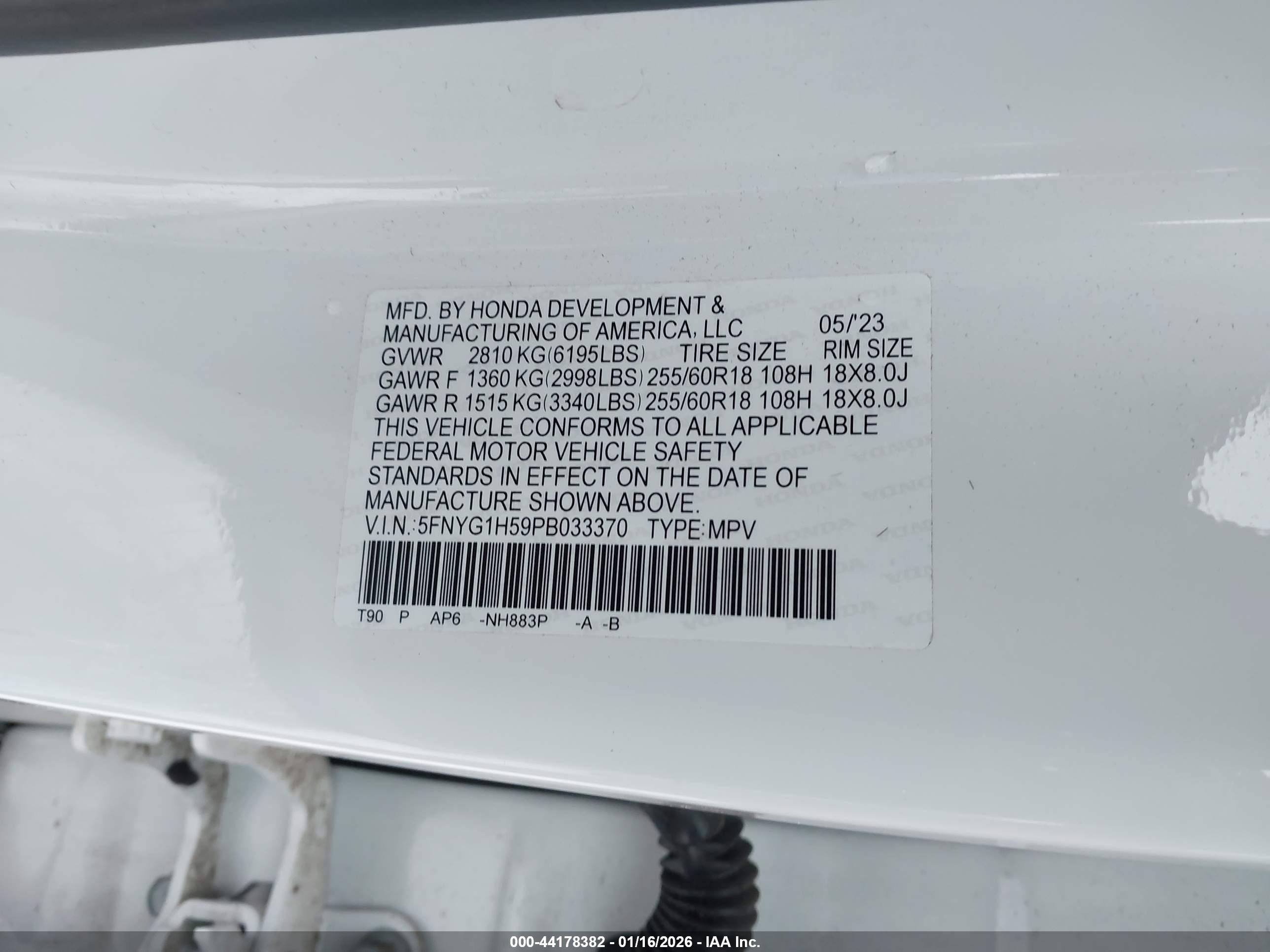 HONDA PILOT image 9