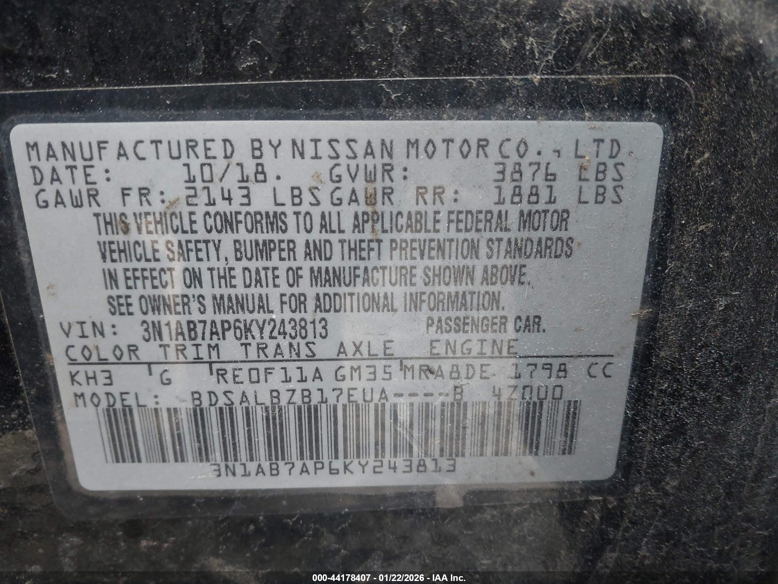 NISSAN SENTRA image 9