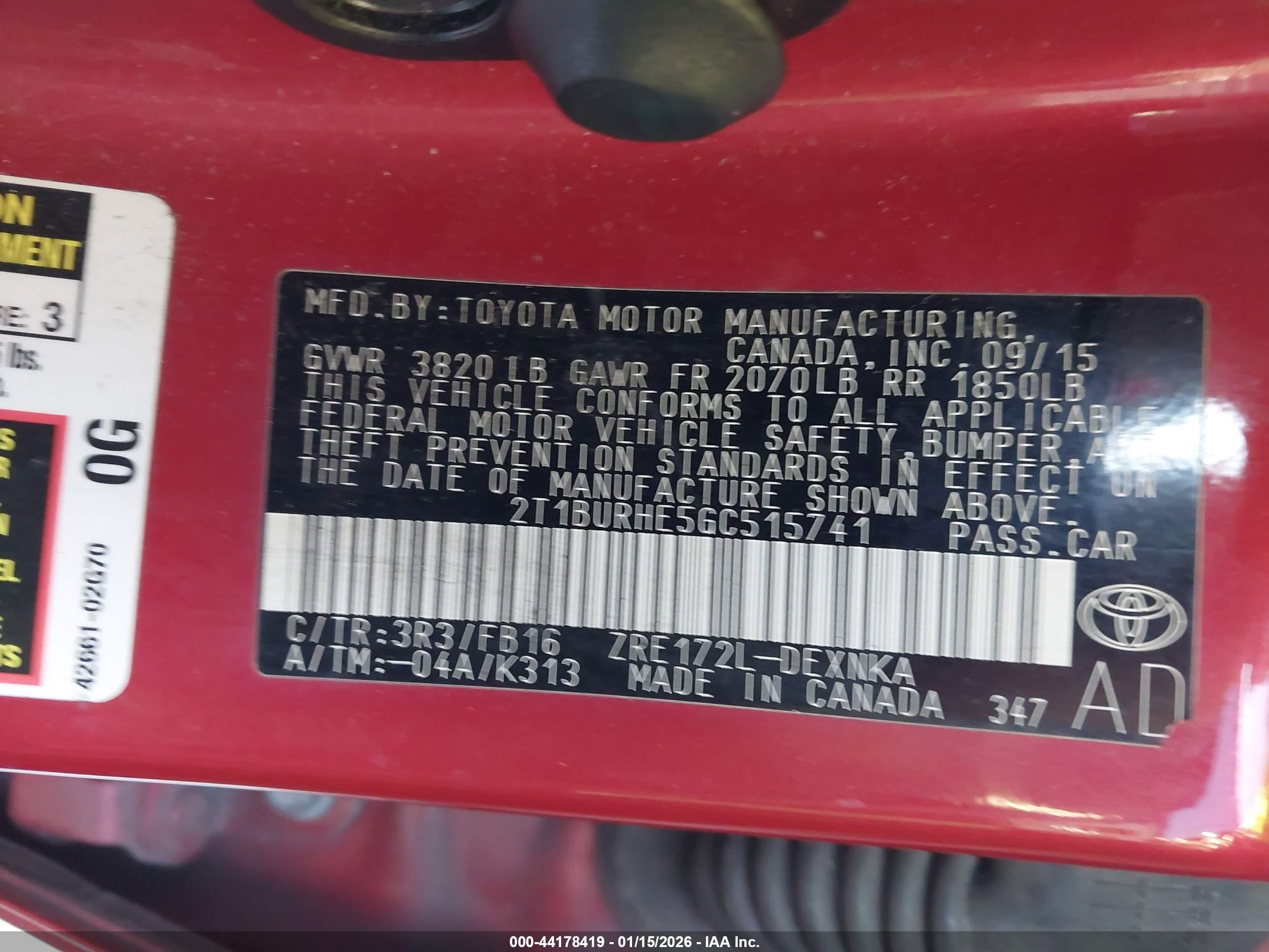 TOYOTA COROLLA image 9