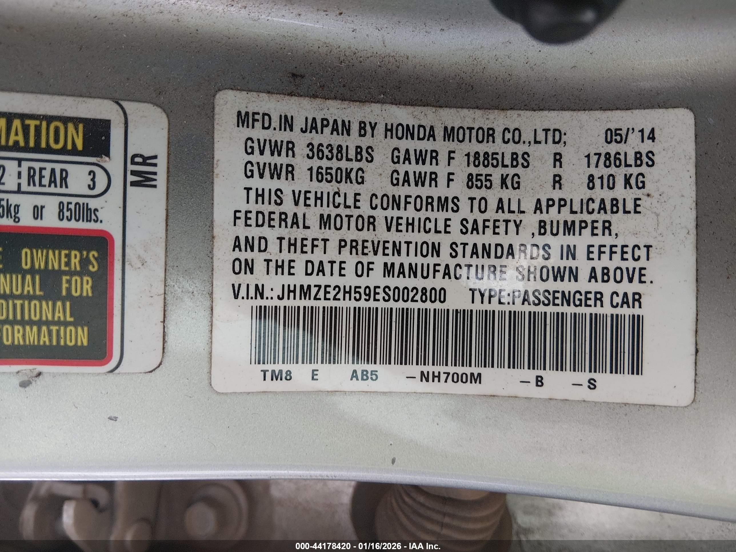 HONDA INSIGHT image 9