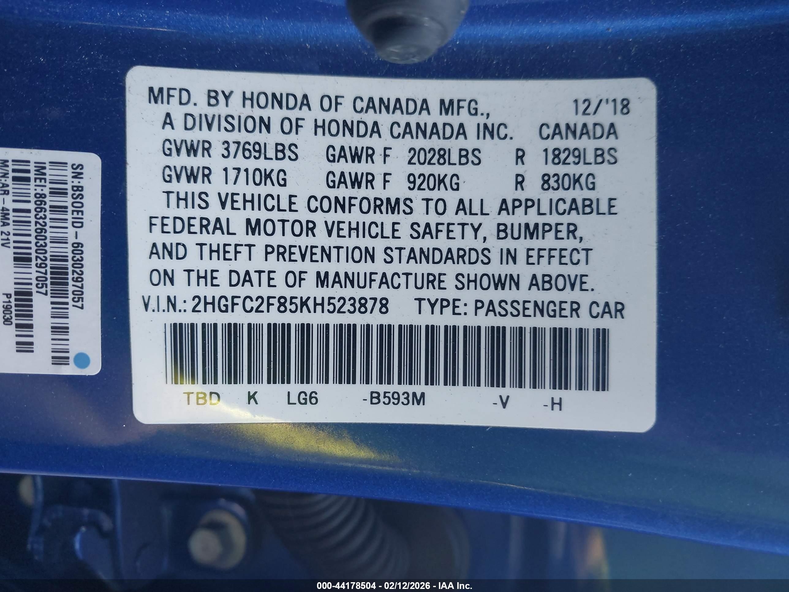 HONDA CIVIC image 9