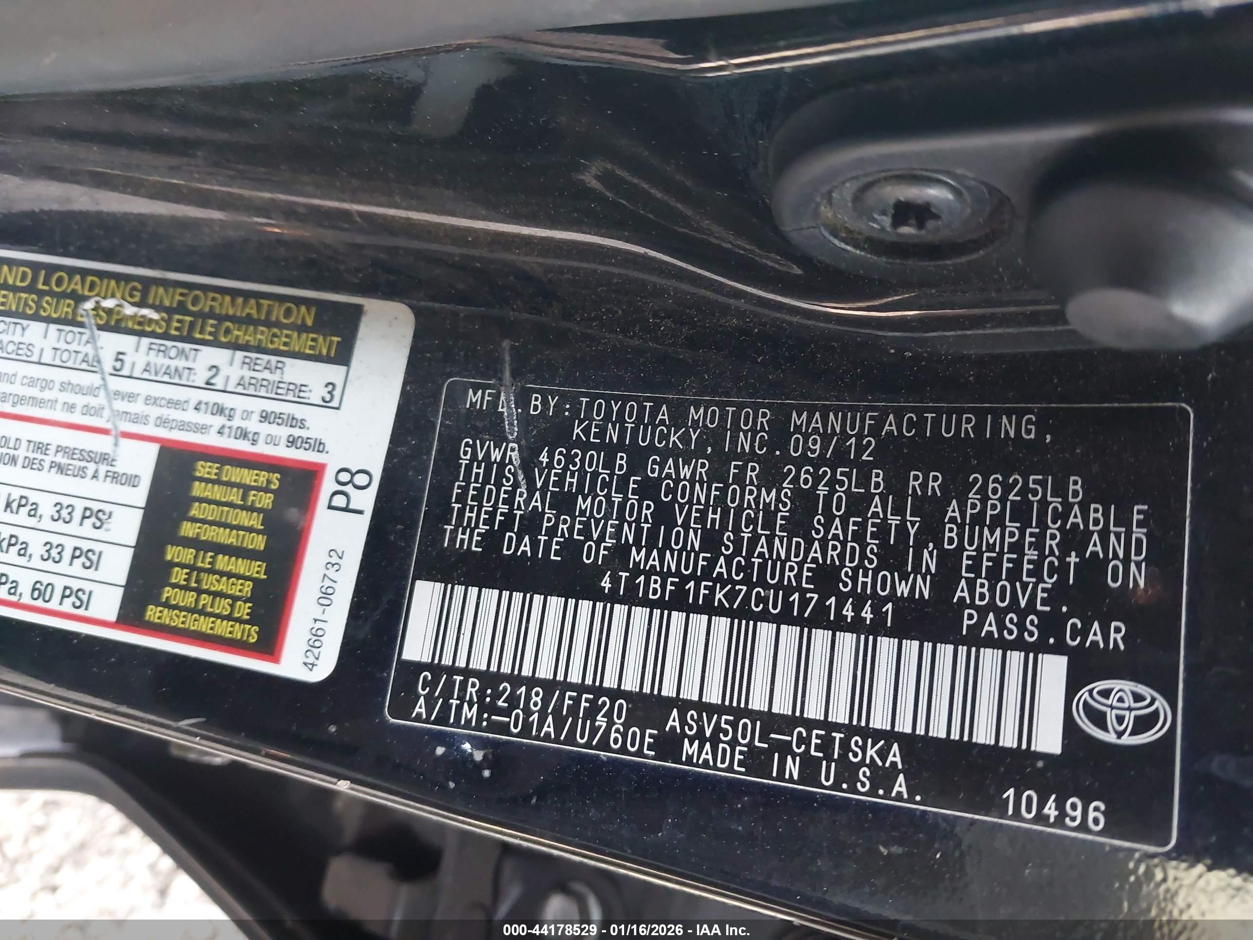 TOYOTA CAMRY image 9