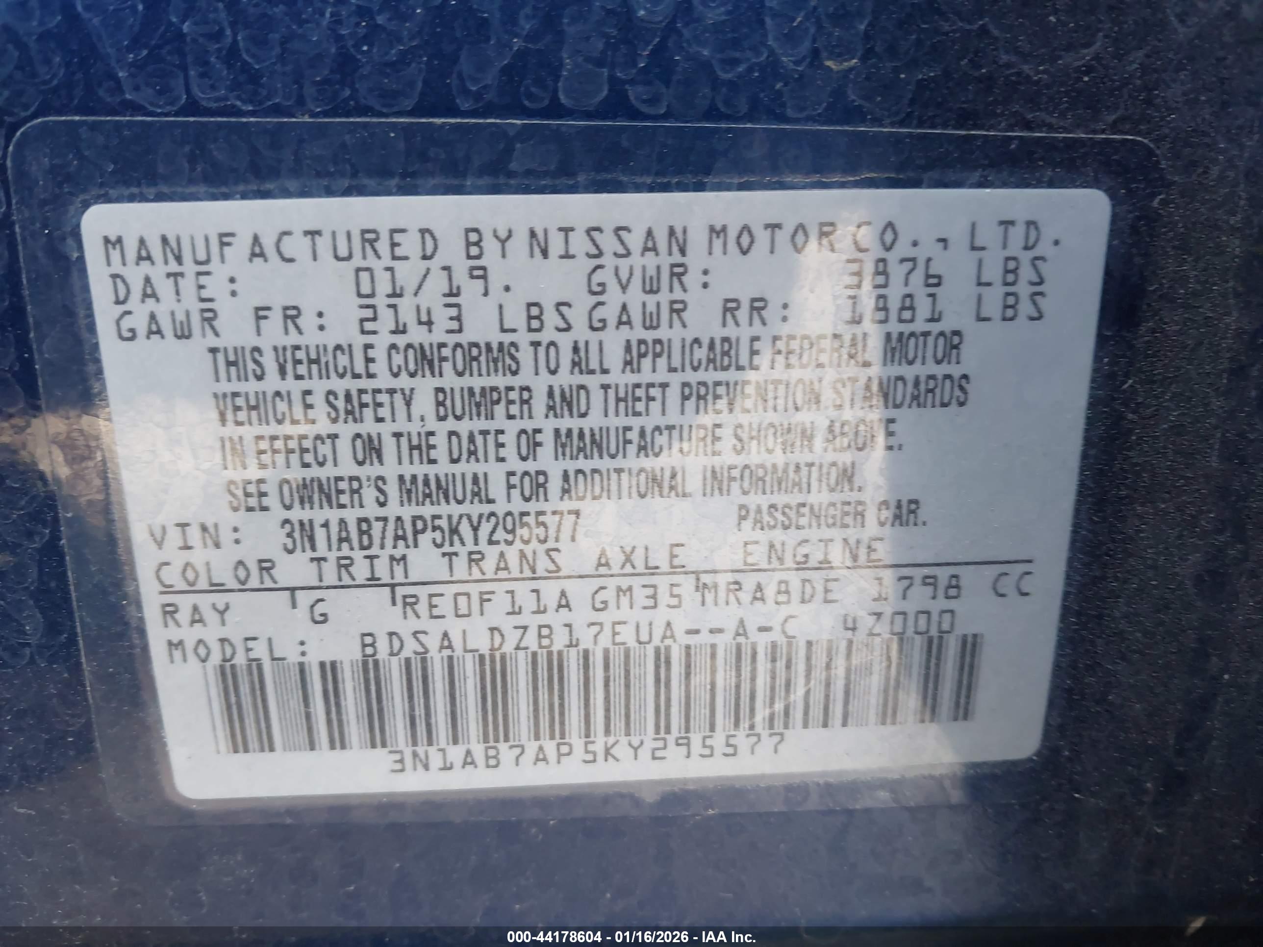 NISSAN SENTRA image 9