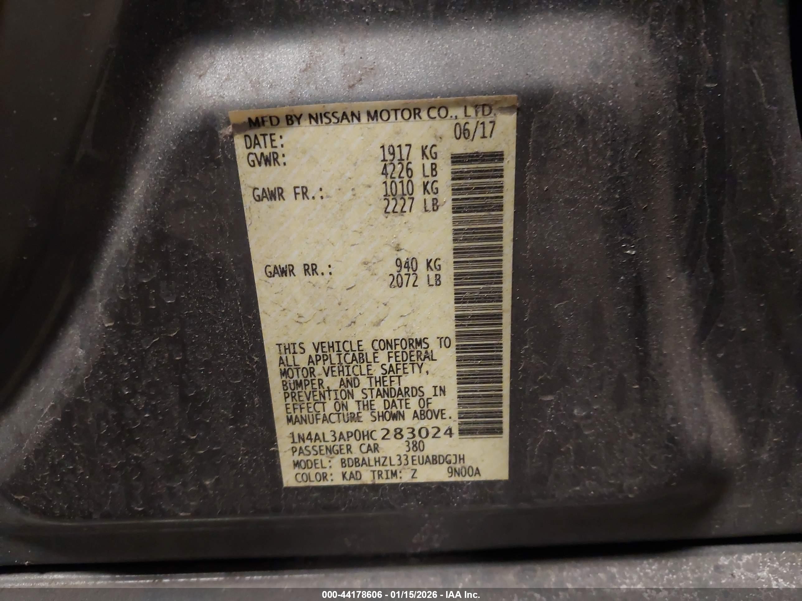 NISSAN ALTIMA image 9
