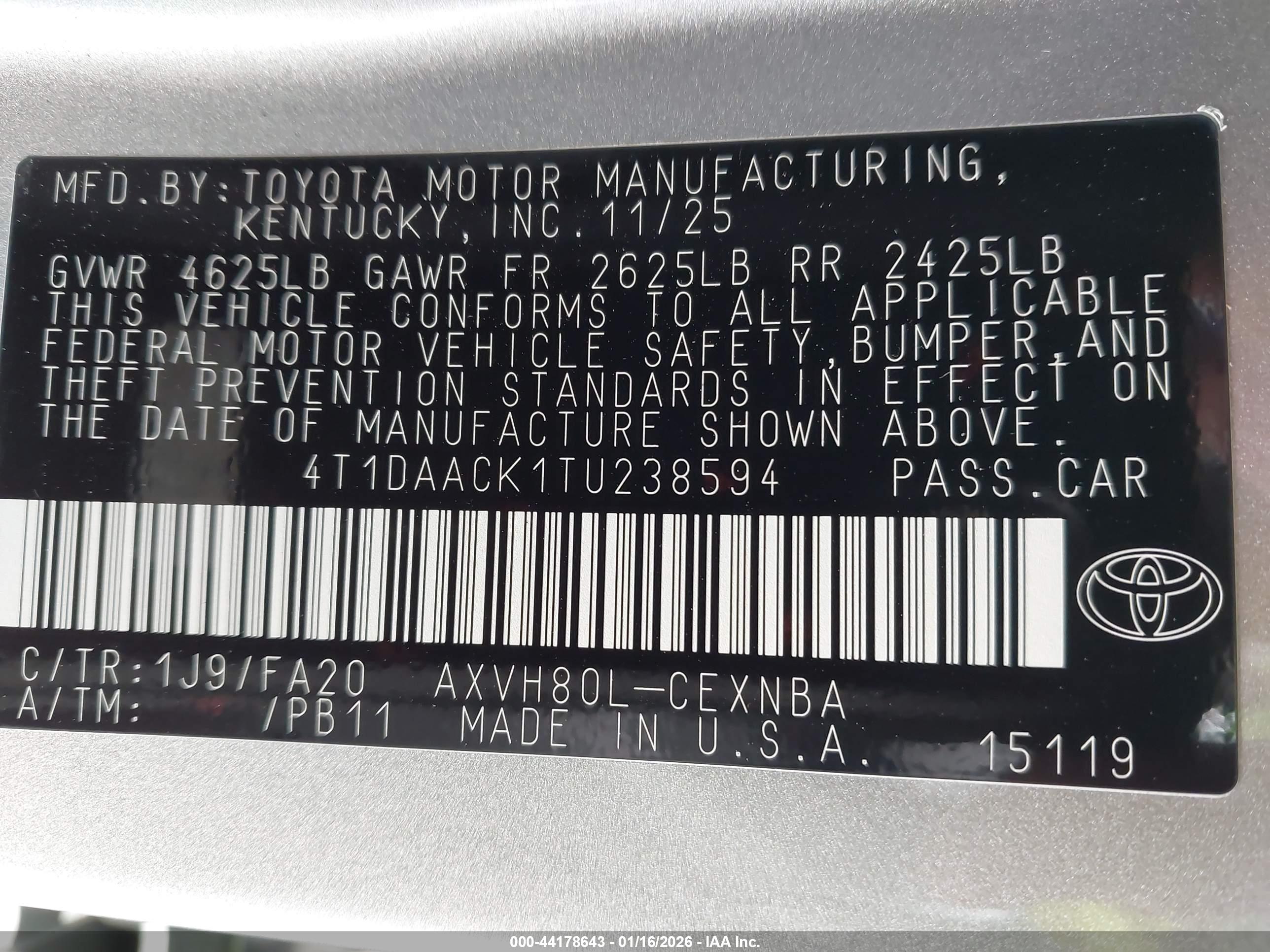 TOYOTA CAMRY image 9