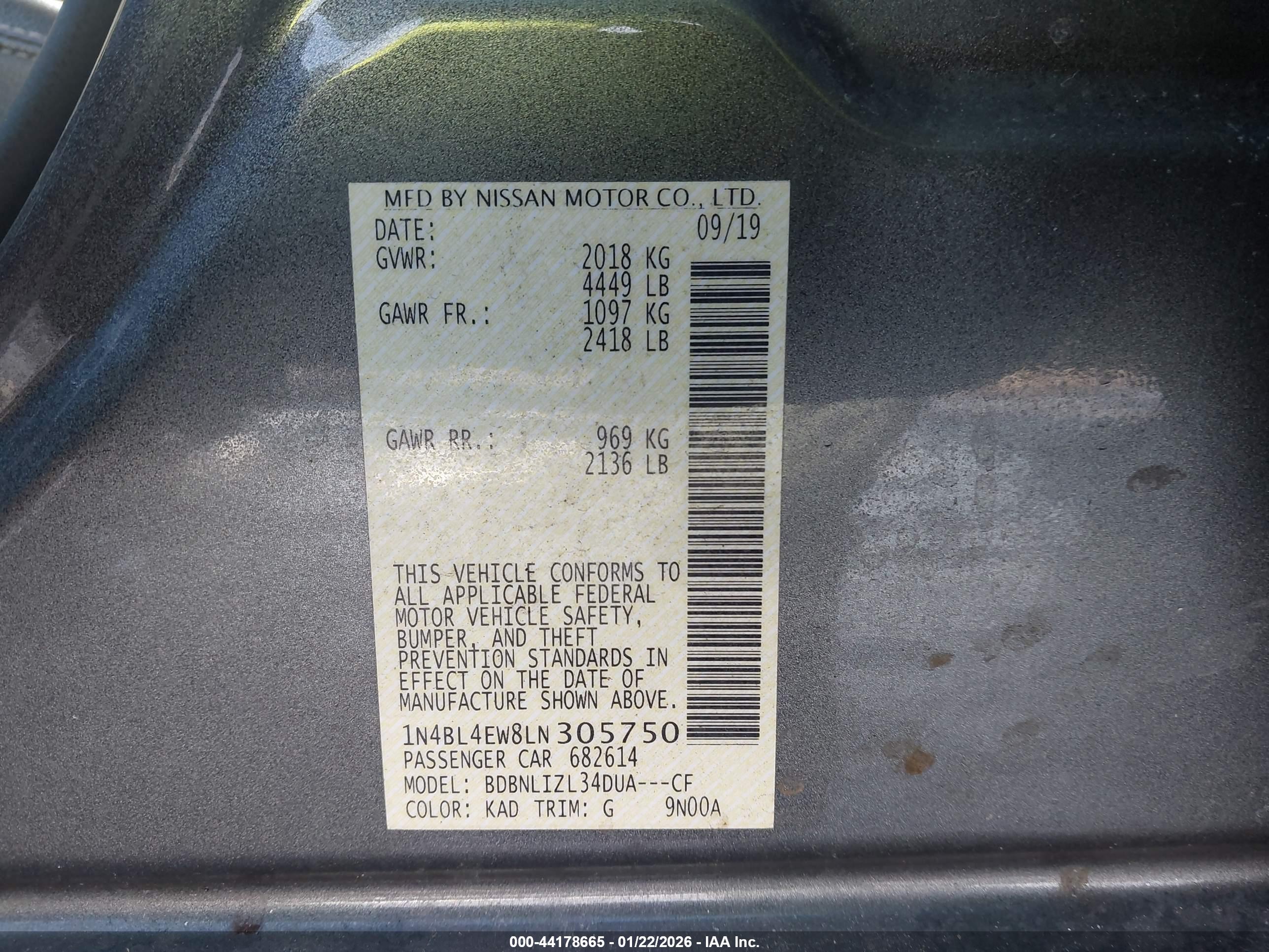 NISSAN ALTIMA image 9