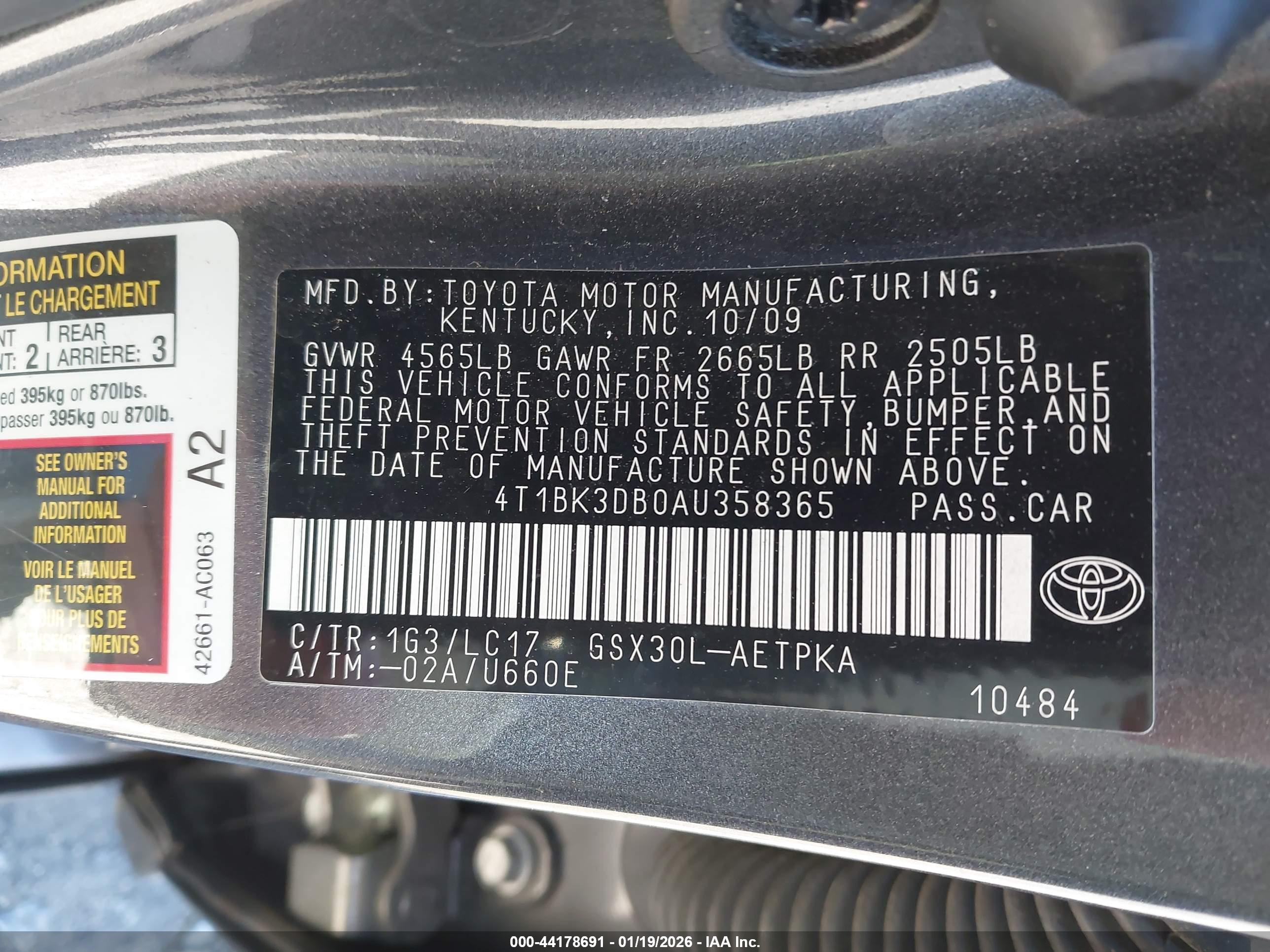 TOYOTA AVALON image 9