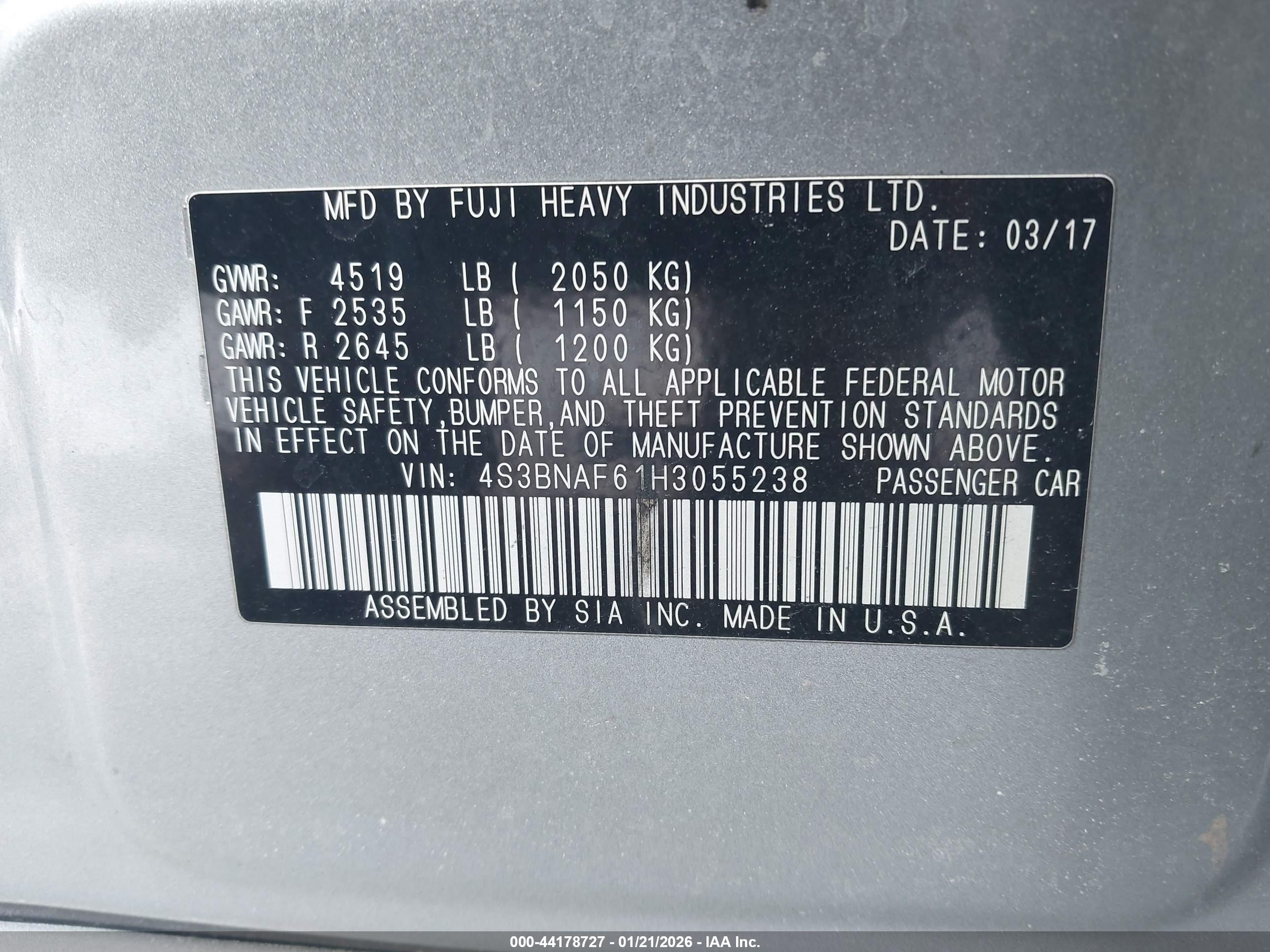 SUBARU LEGACY image 9