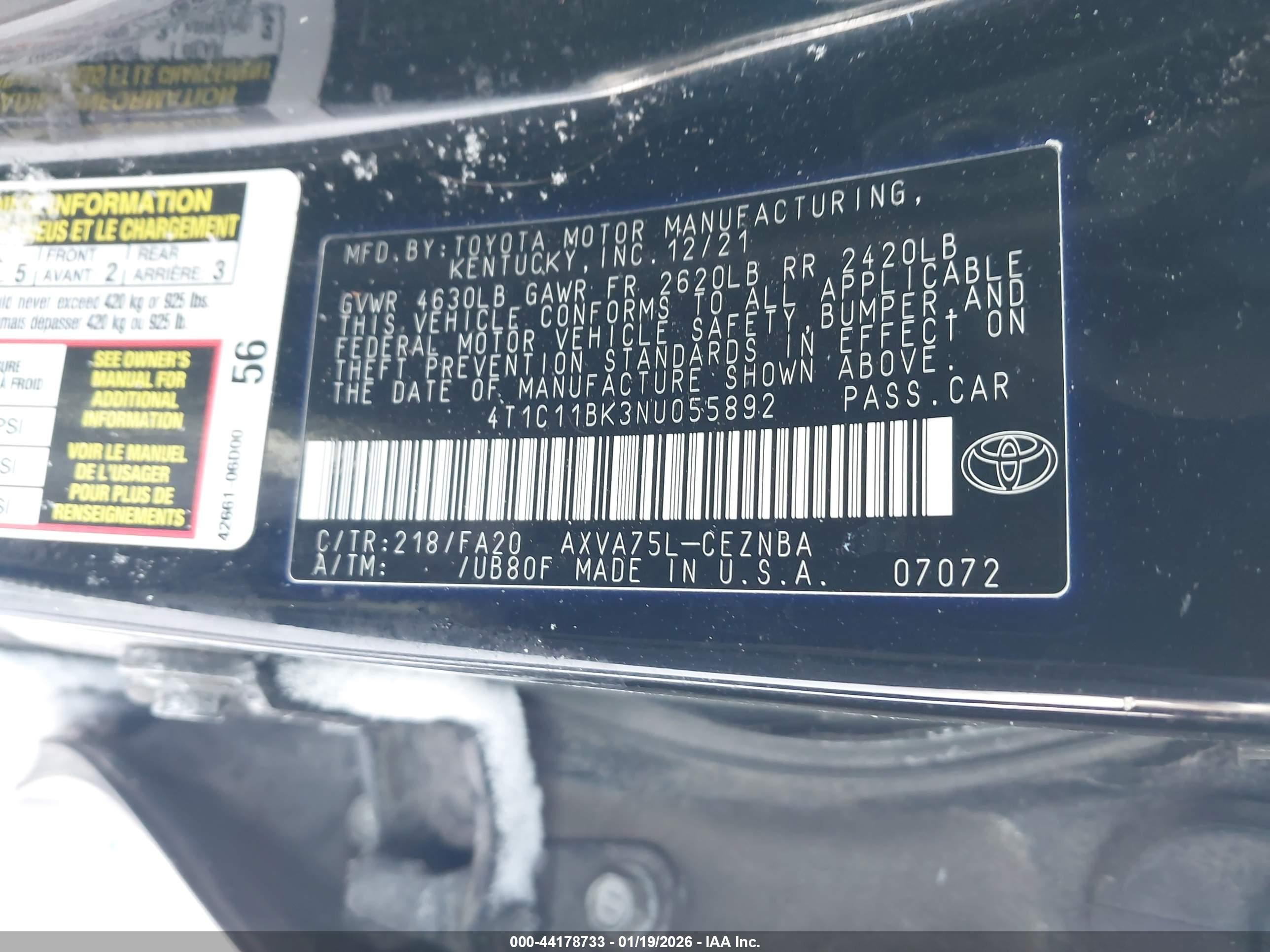 TOYOTA CAMRY image 9