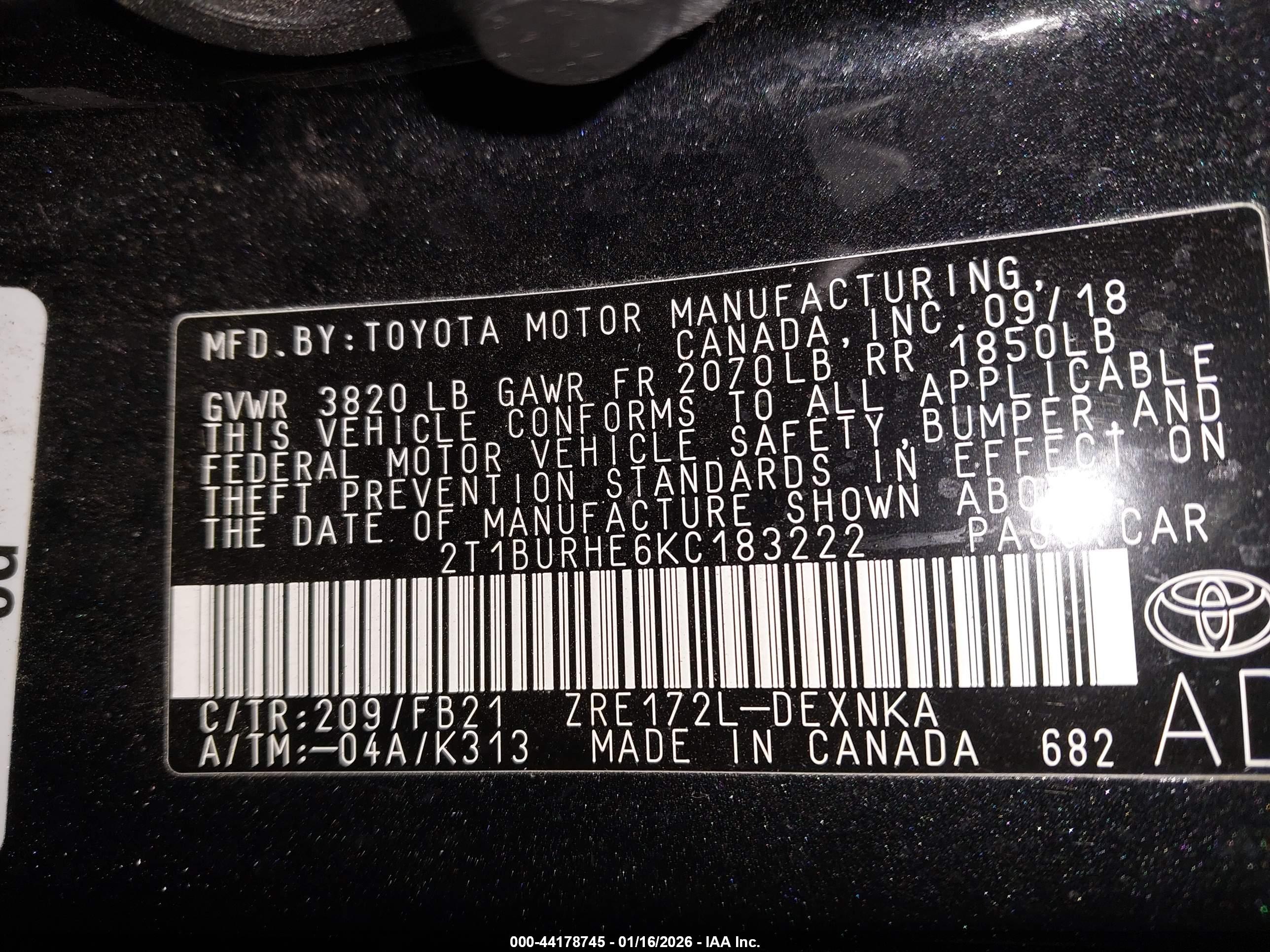 TOYOTA COROLLA image 9
