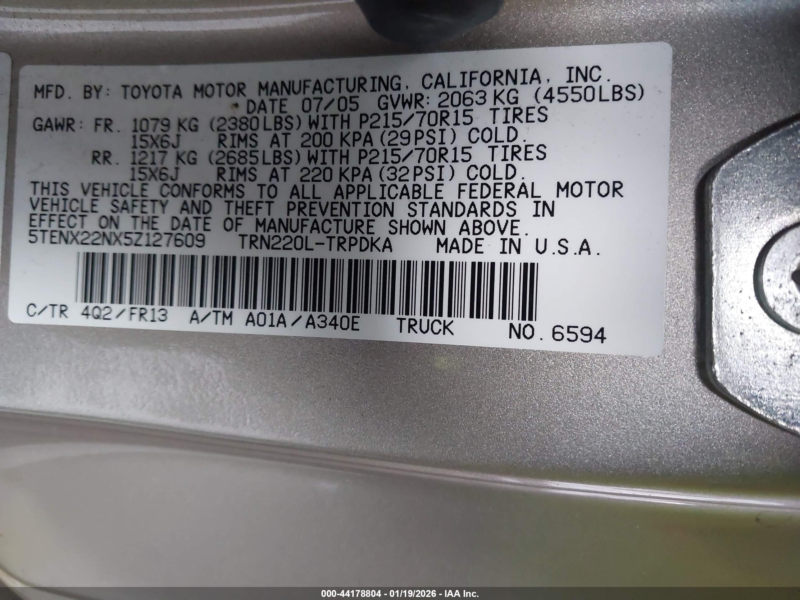 TOYOTA TACOMA image 9