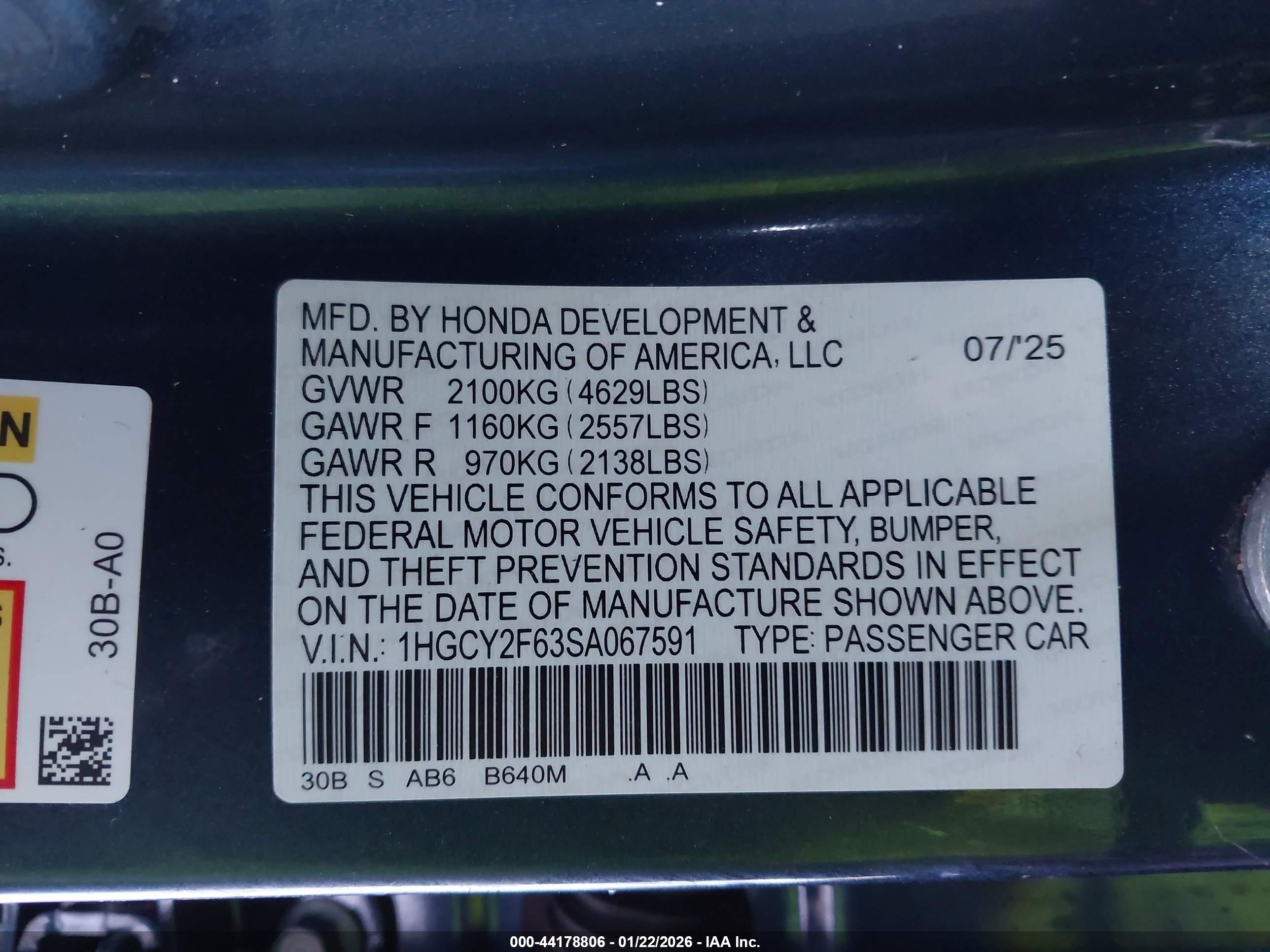HONDA ACCORD image 9
