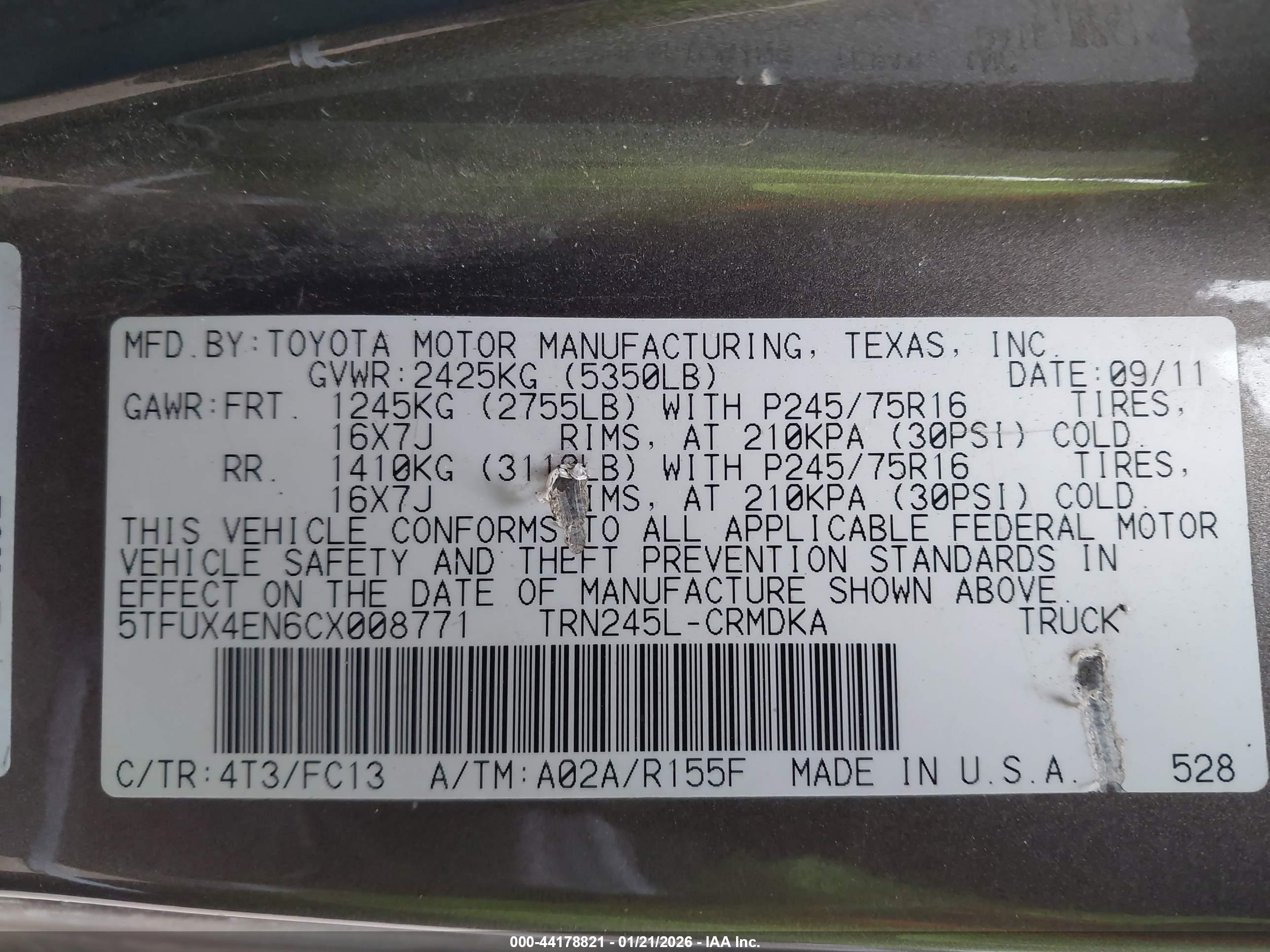 TOYOTA TACOMA image 9