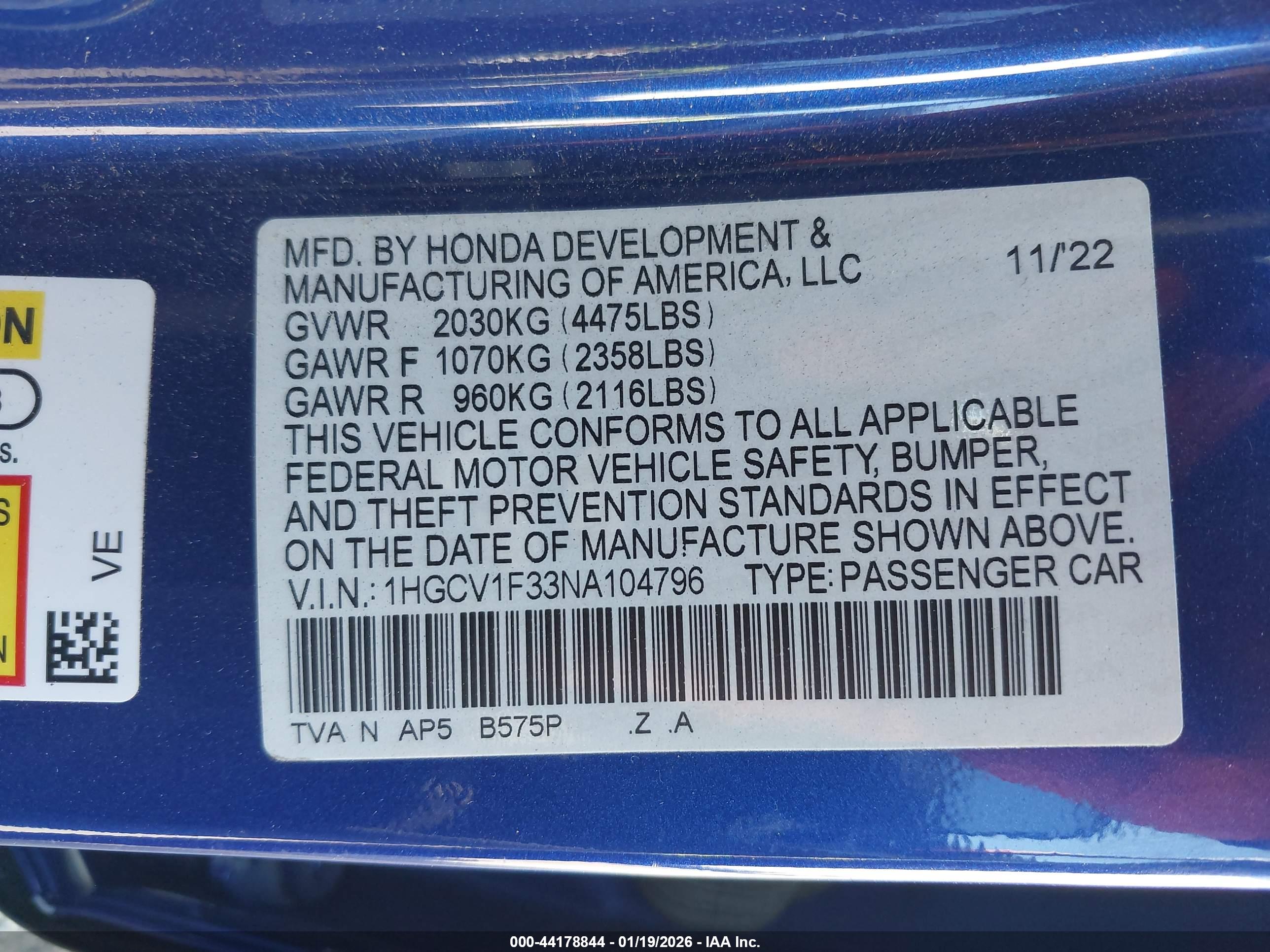 HONDA ACCORD image 9