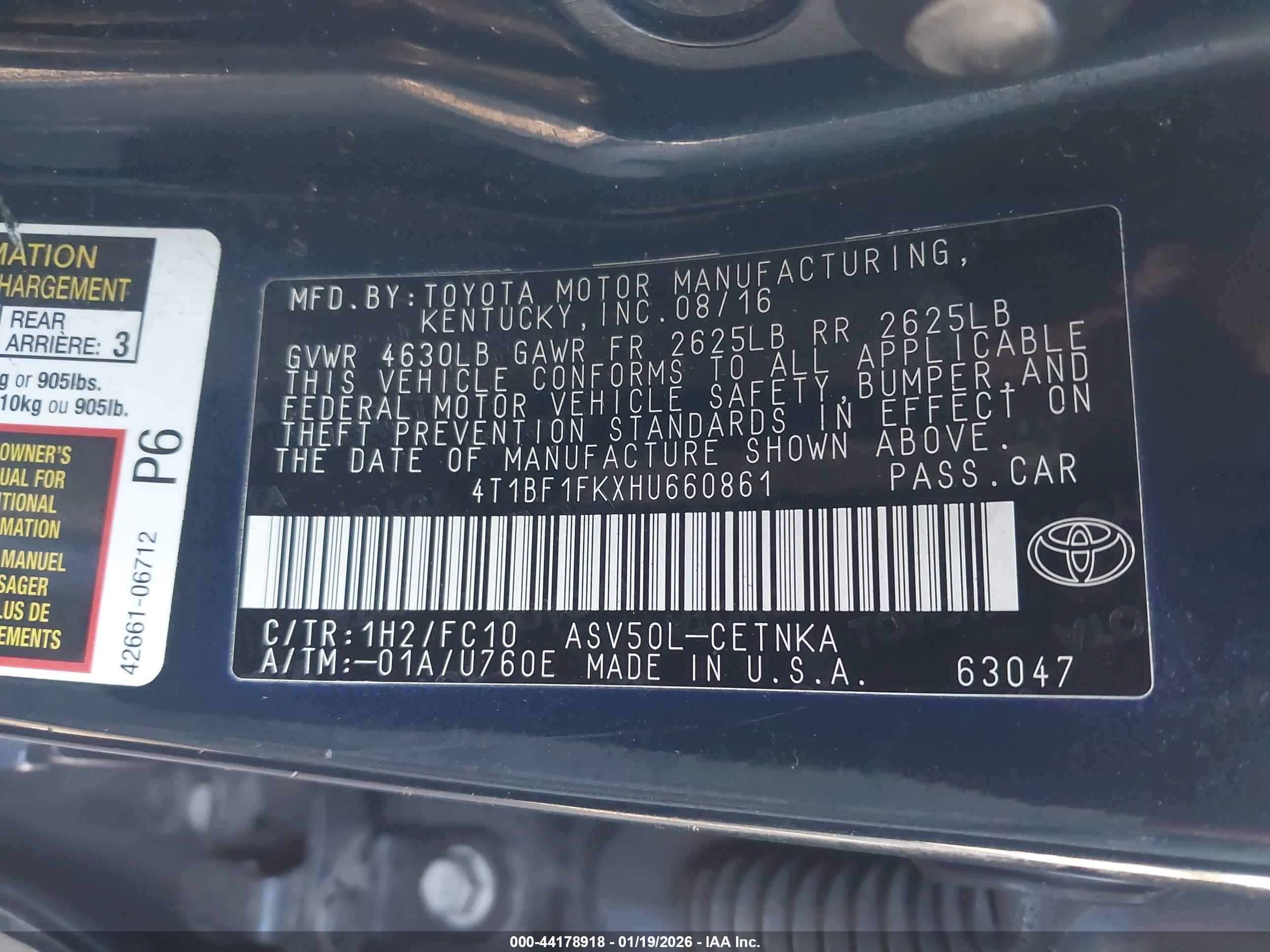 TOYOTA CAMRY image 9