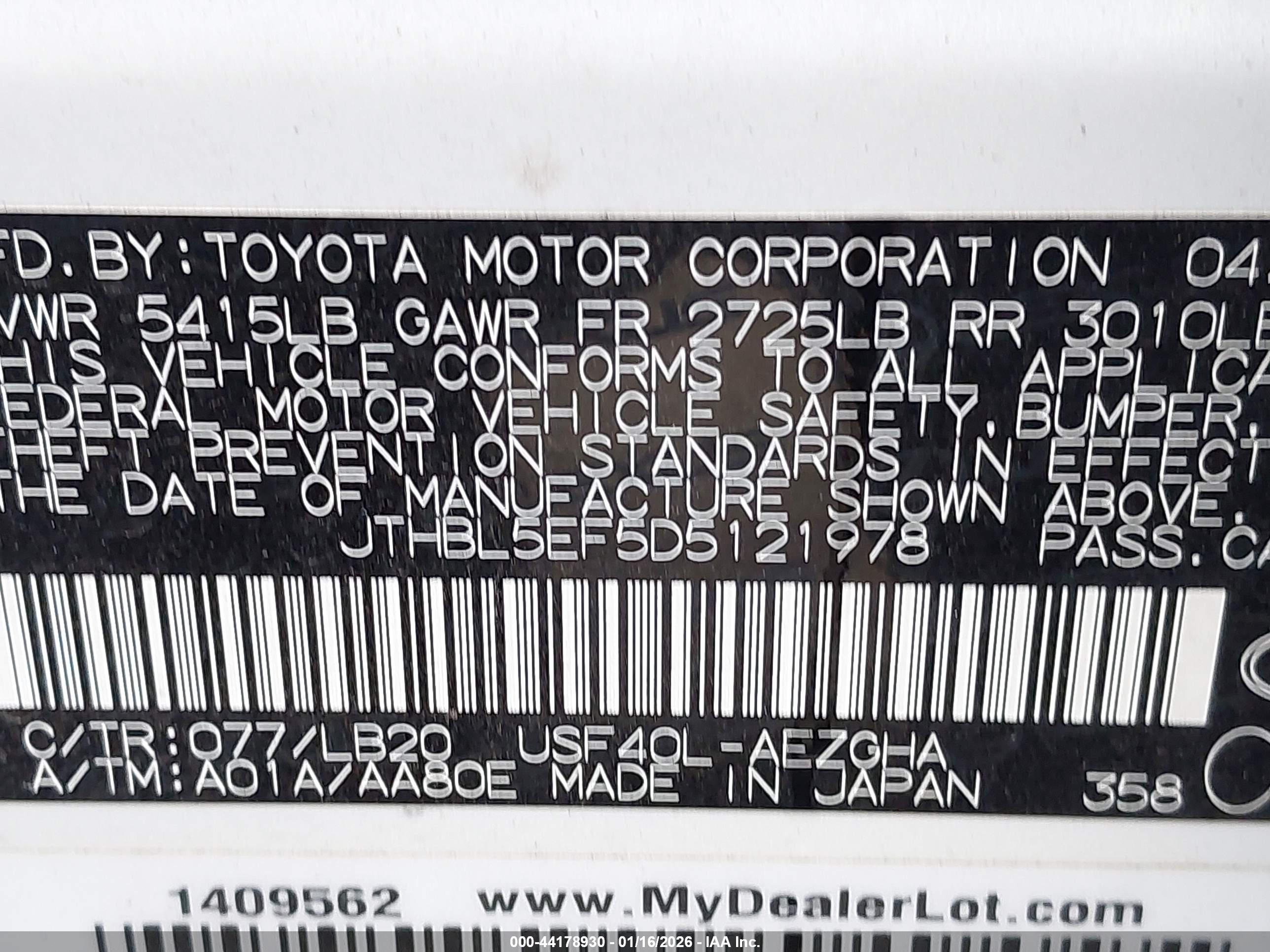 LEXUS LS image 9