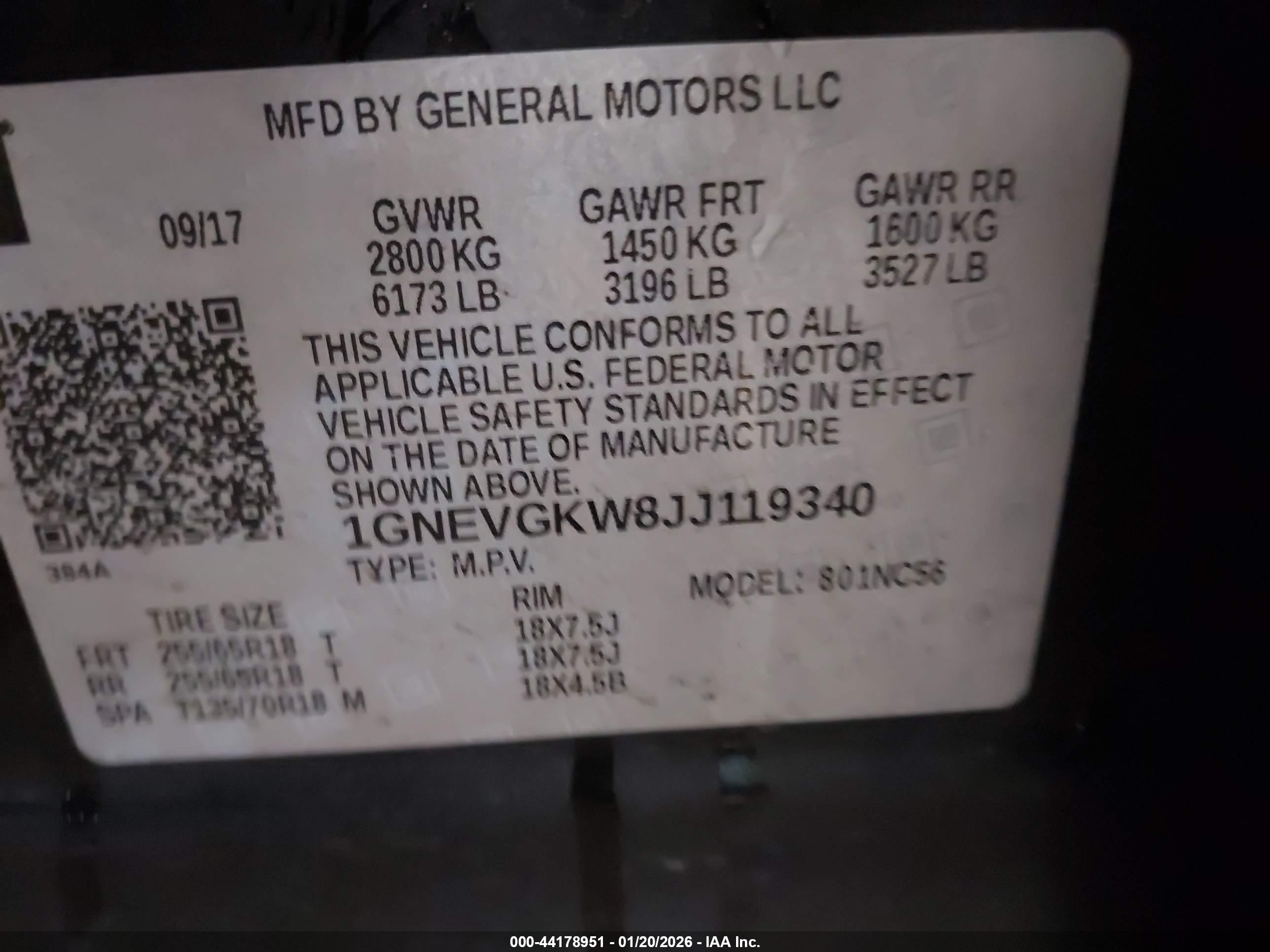 CHEVROLET TRAVERSE image 9