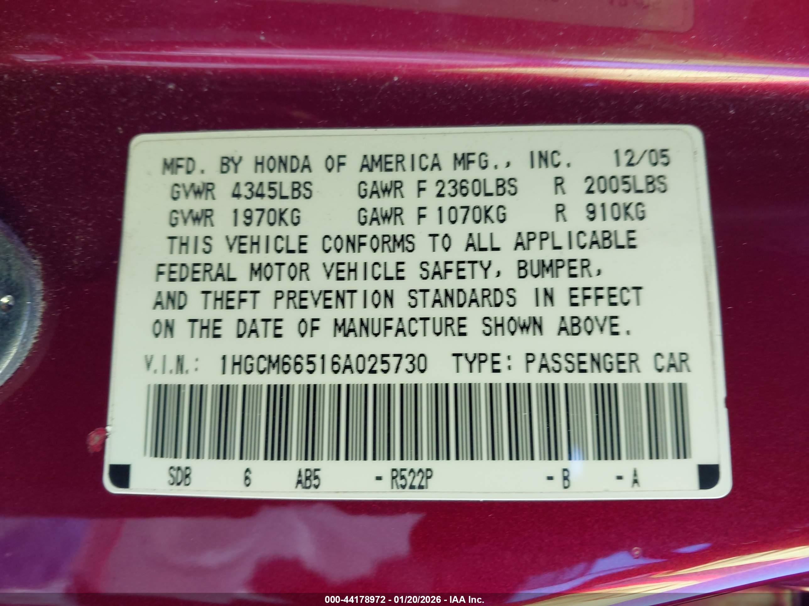 HONDA ACCORD image 9