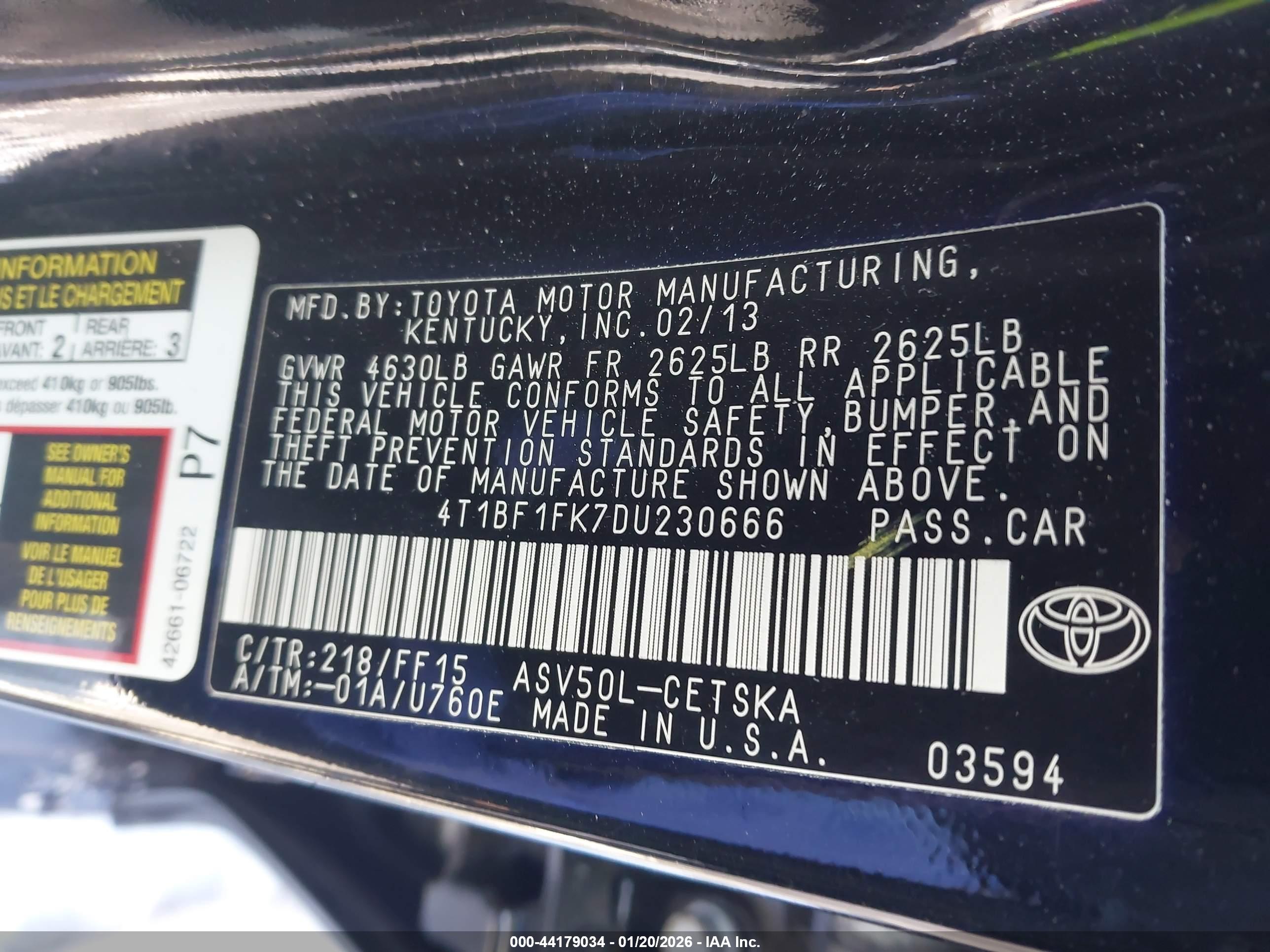TOYOTA CAMRY image 9