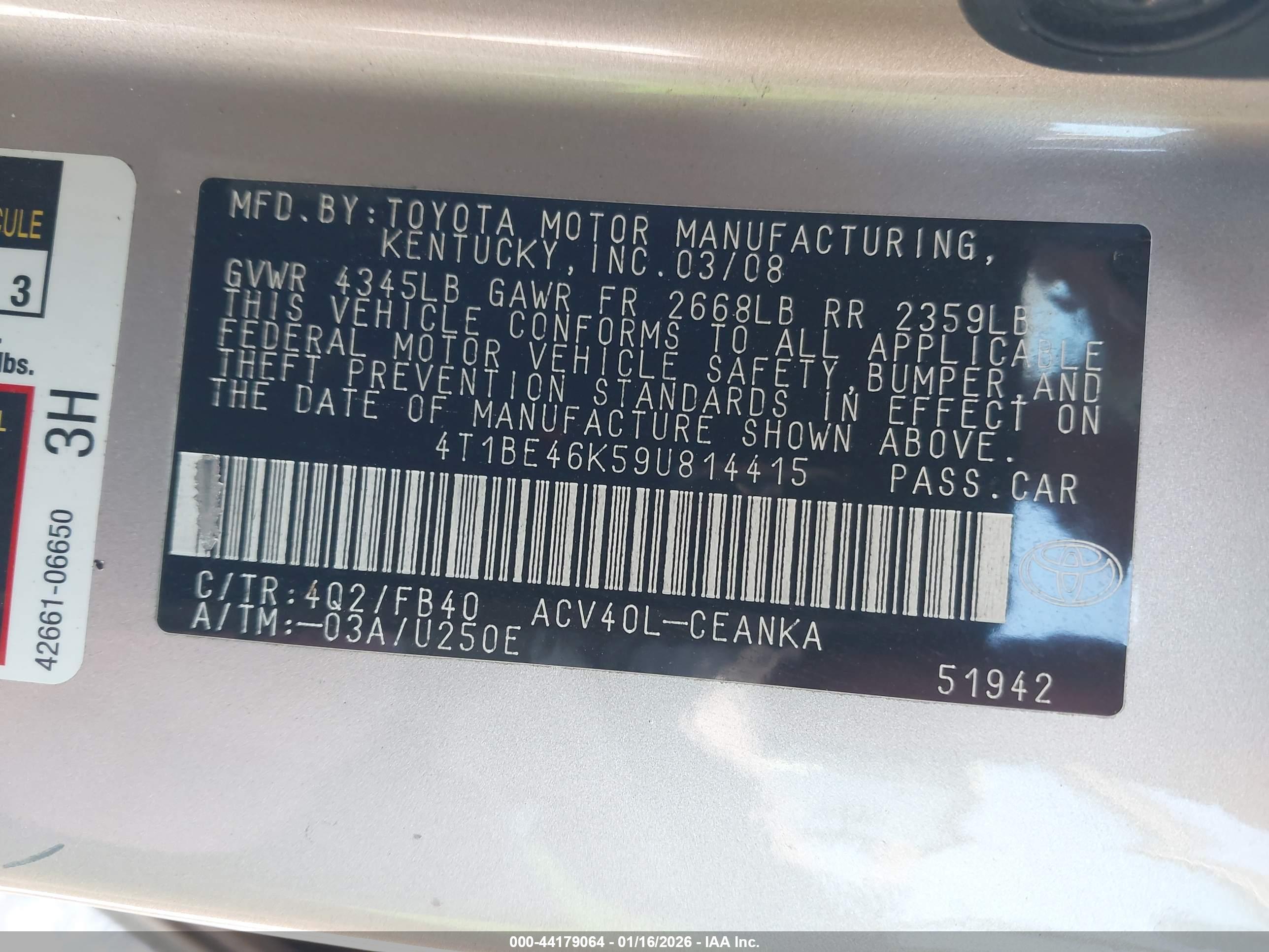 TOYOTA CAMRY image 9
