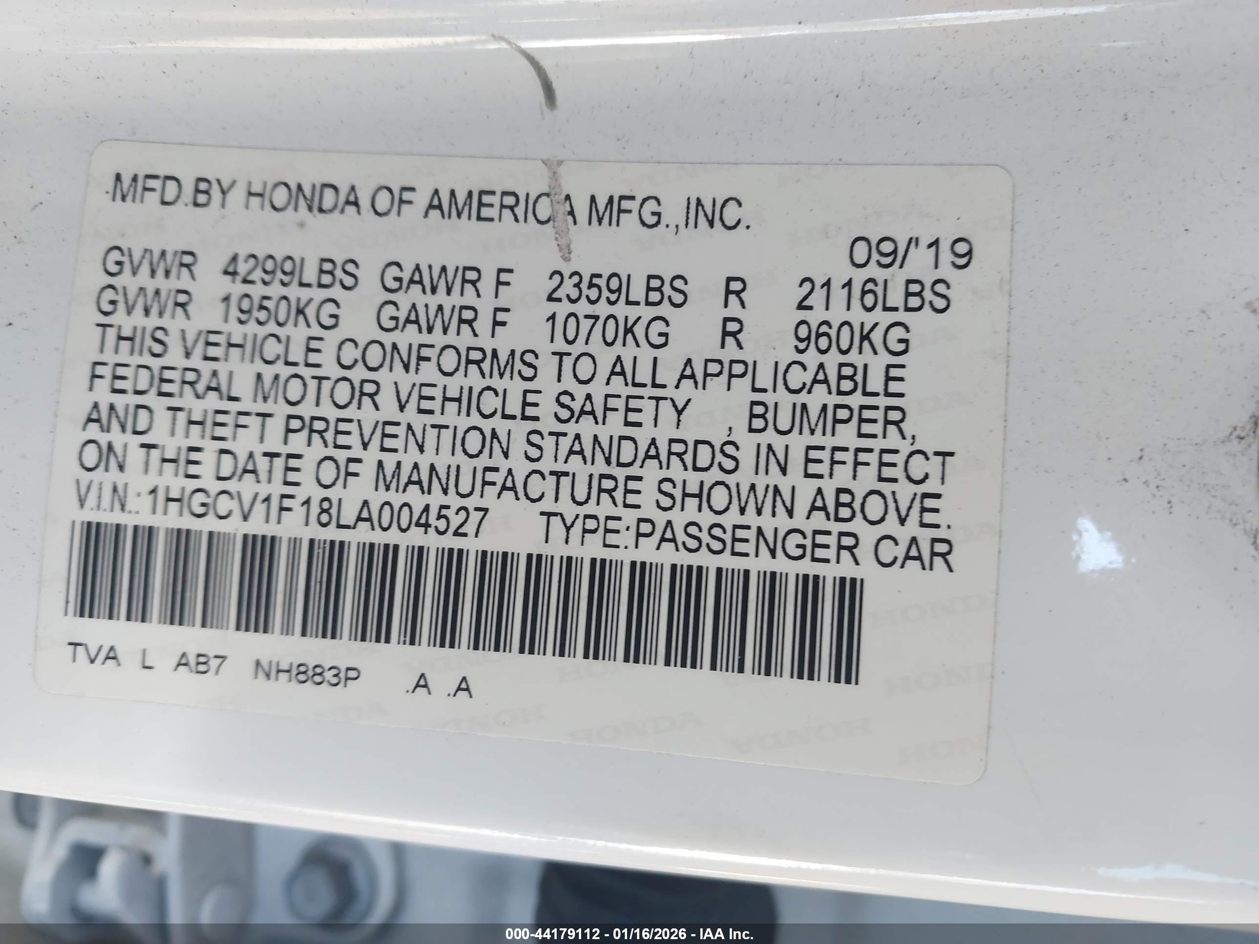 HONDA ACCORD image 9