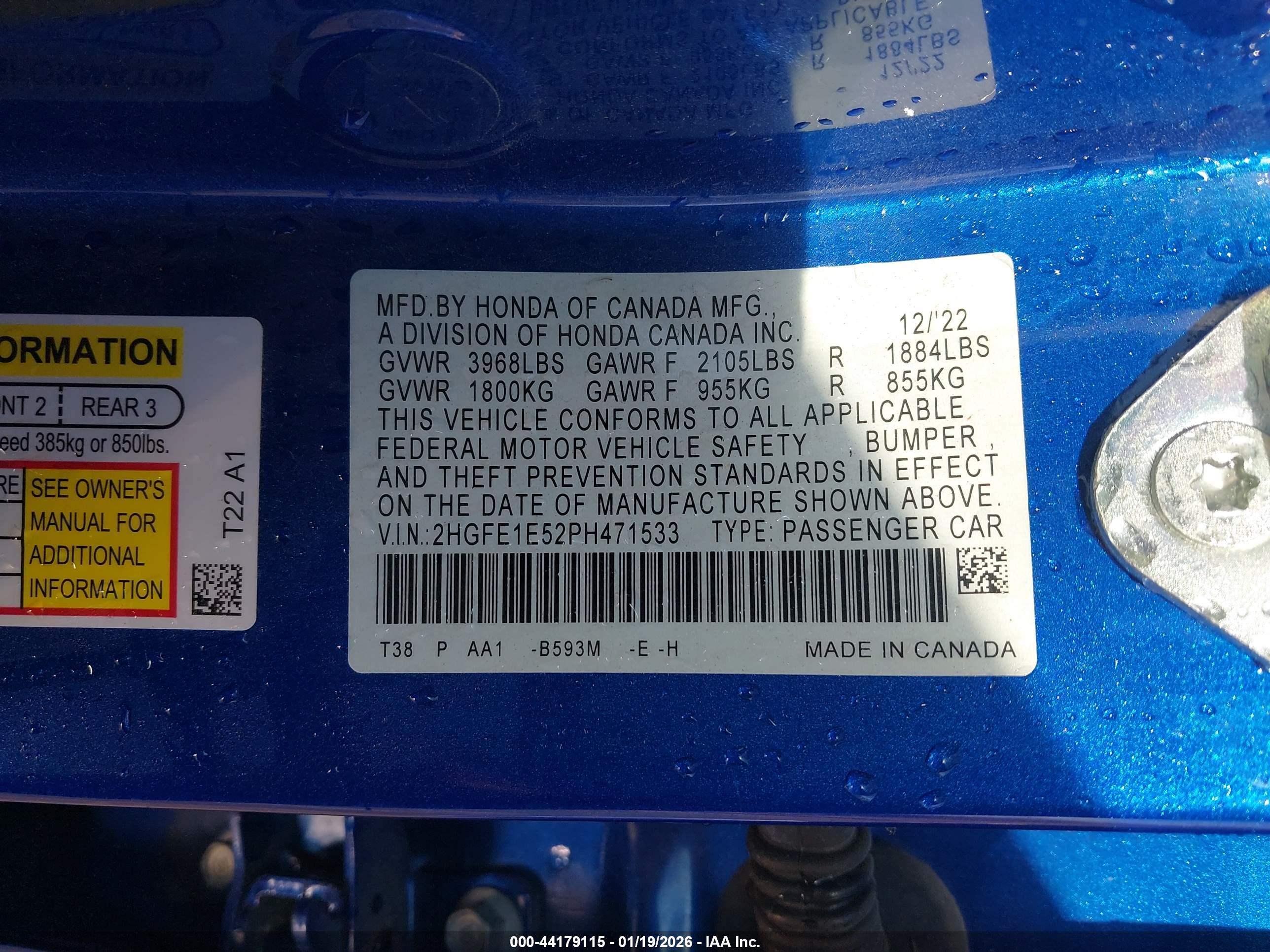 HONDA CIVIC image 9