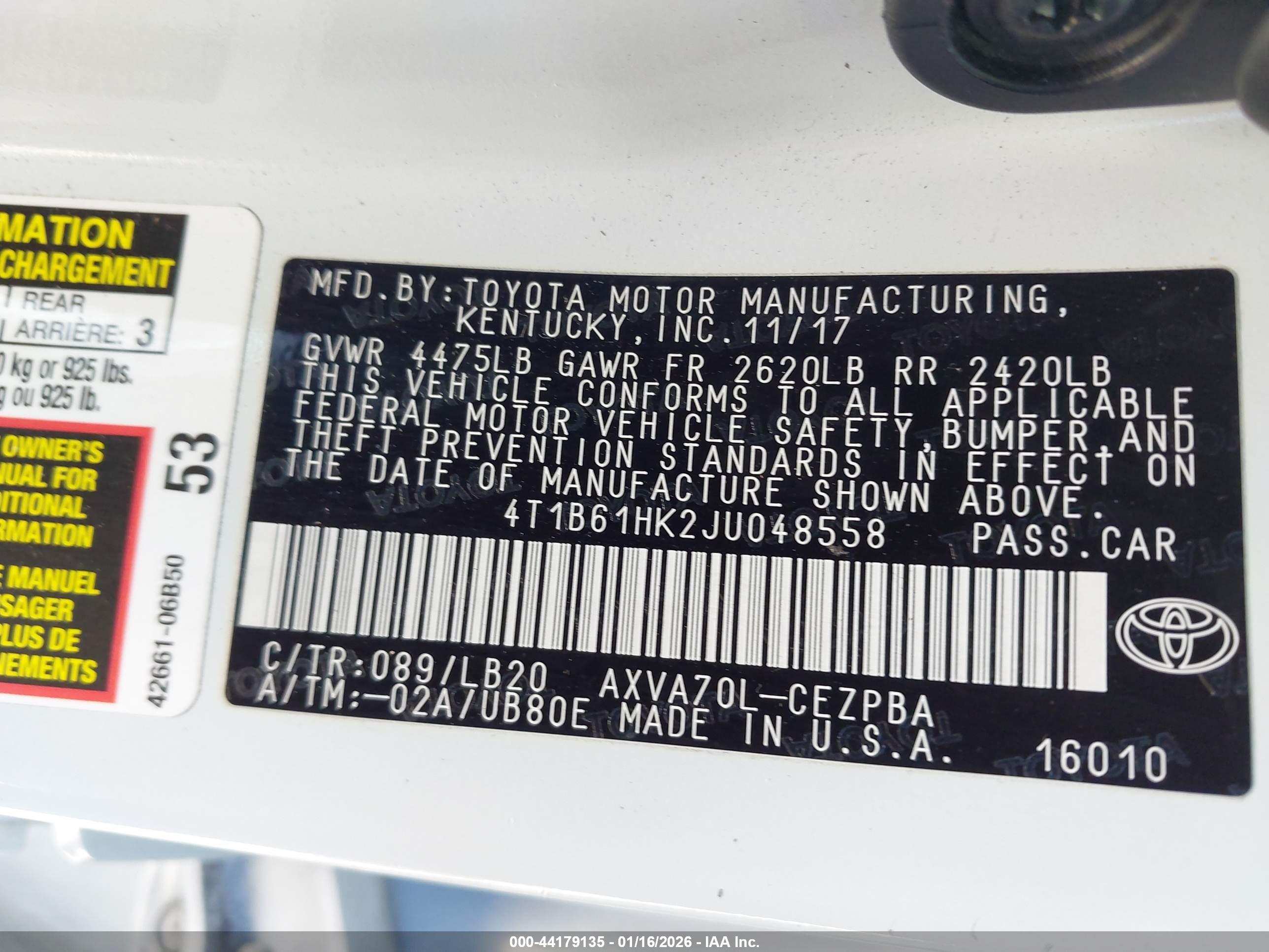 TOYOTA CAMRY image 9