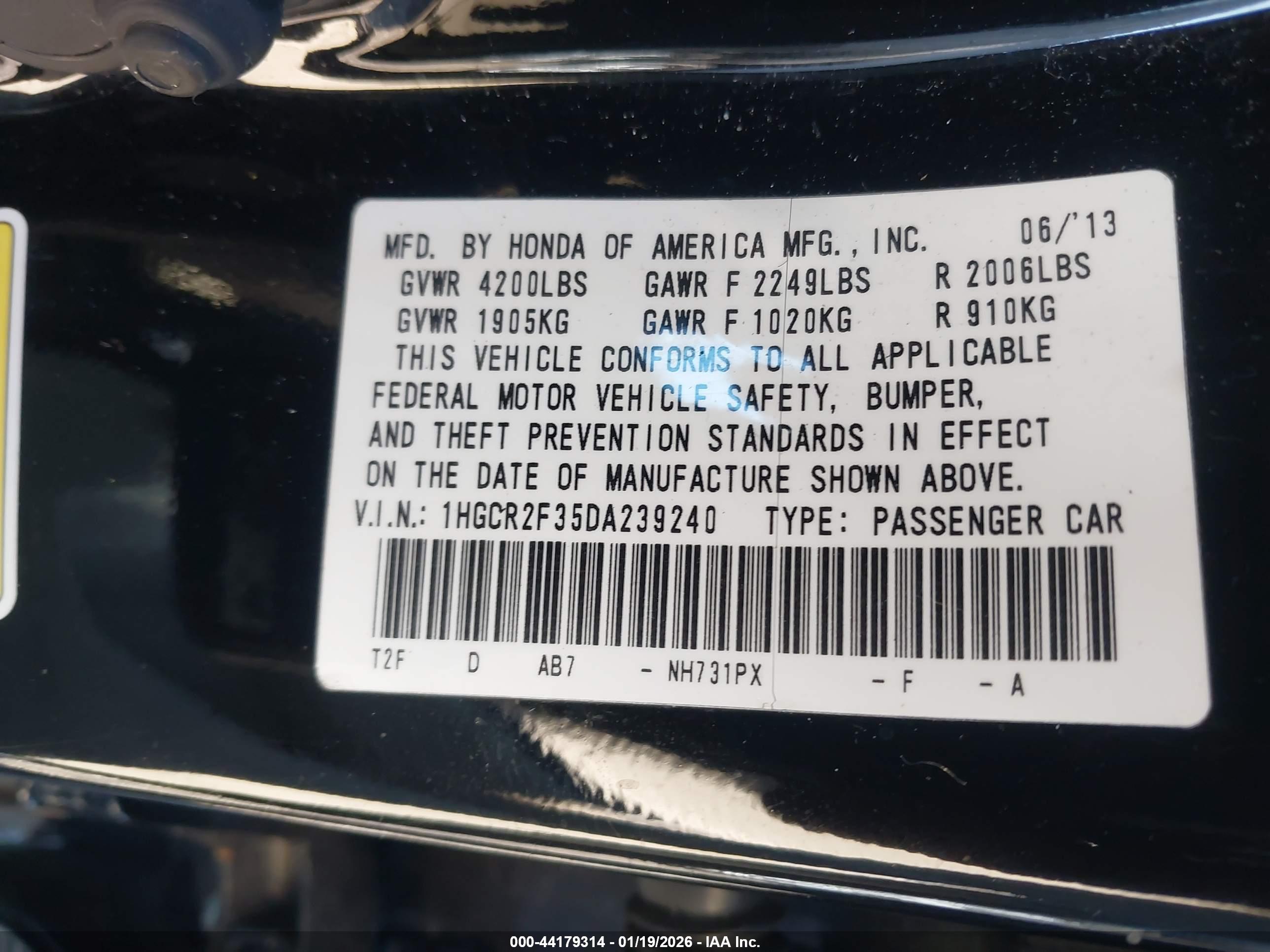 HONDA ACCORD image 9