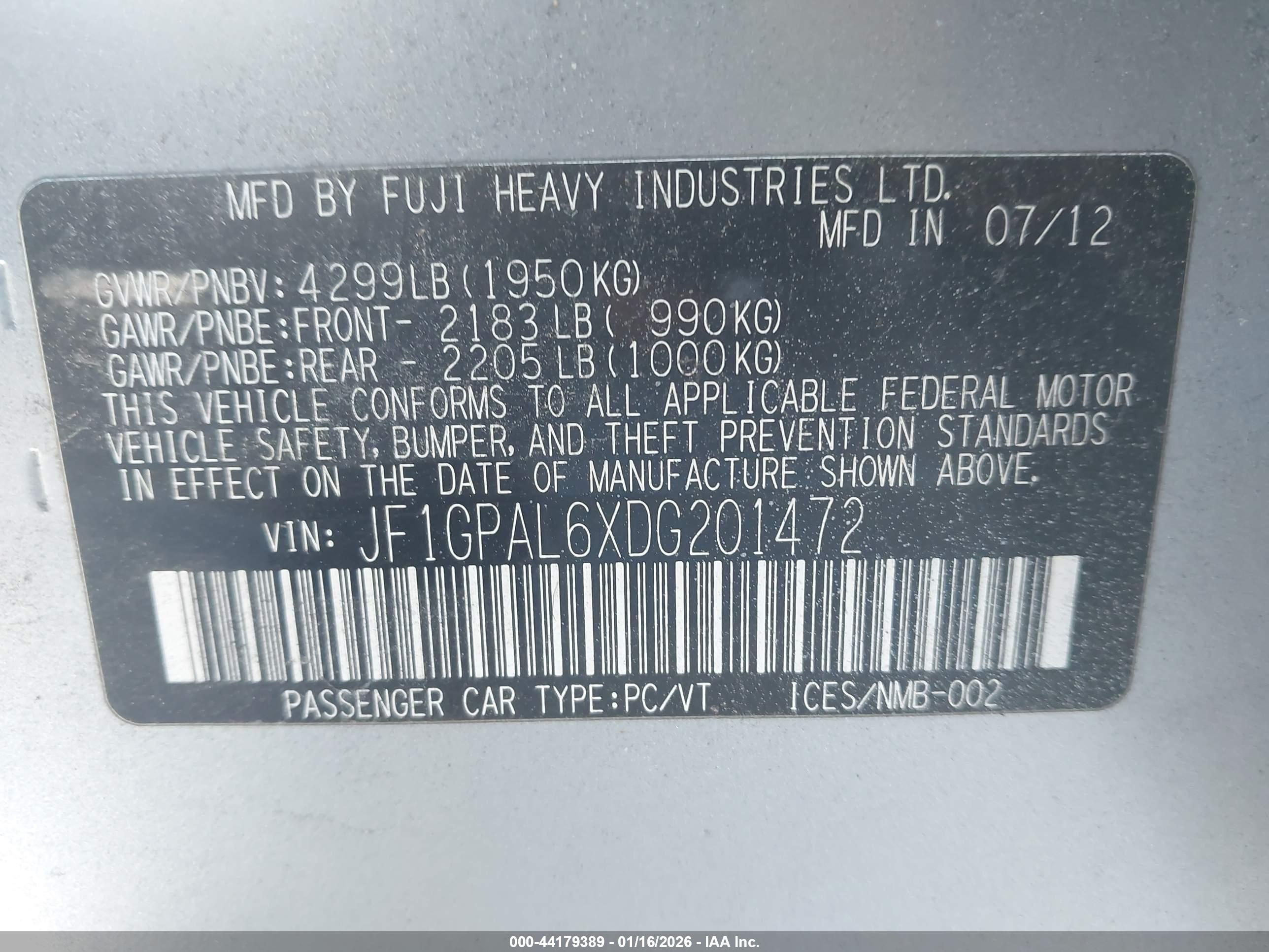 SUBARU IMPREZA image 9
