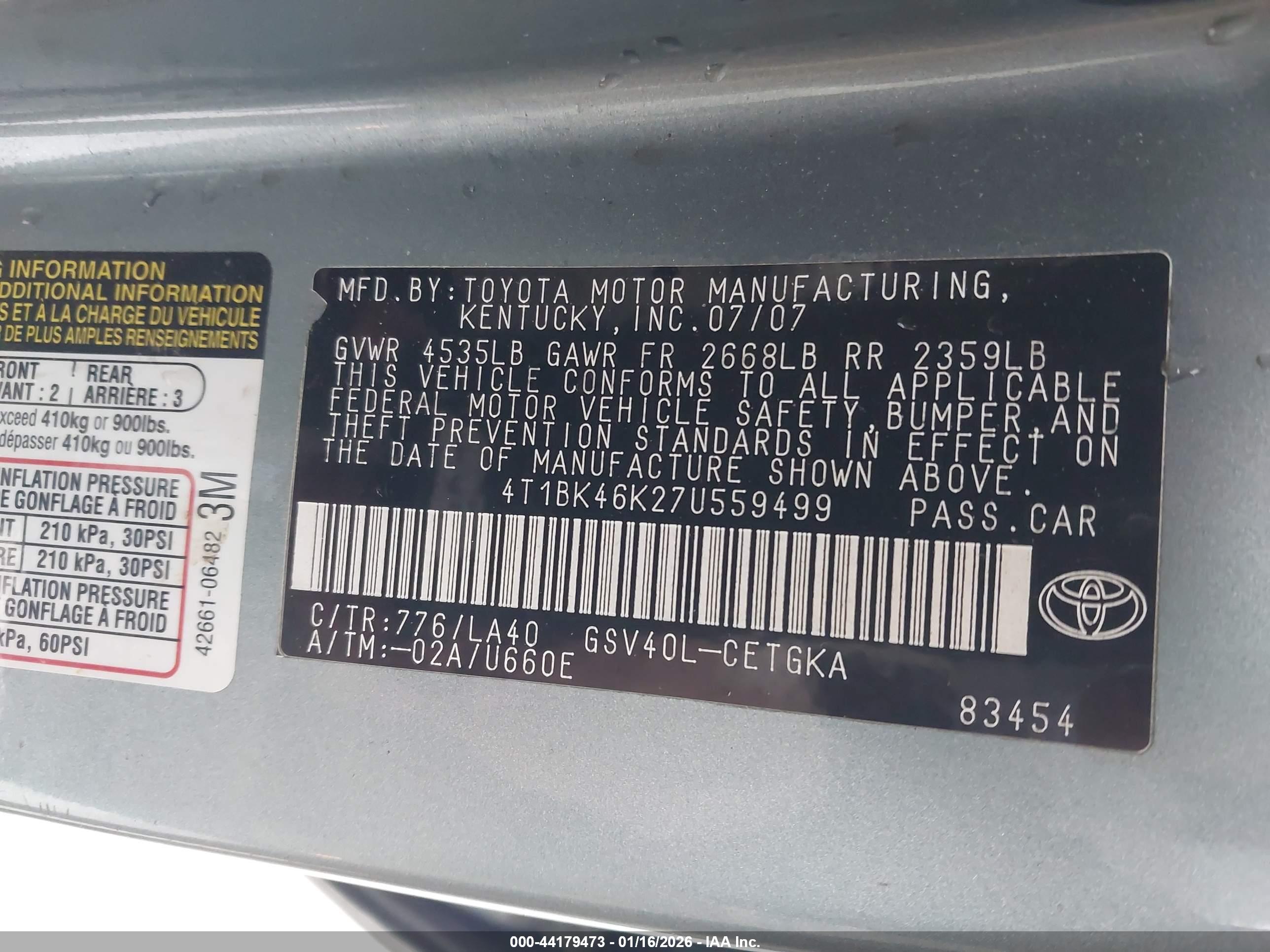 TOYOTA CAMRY image 9